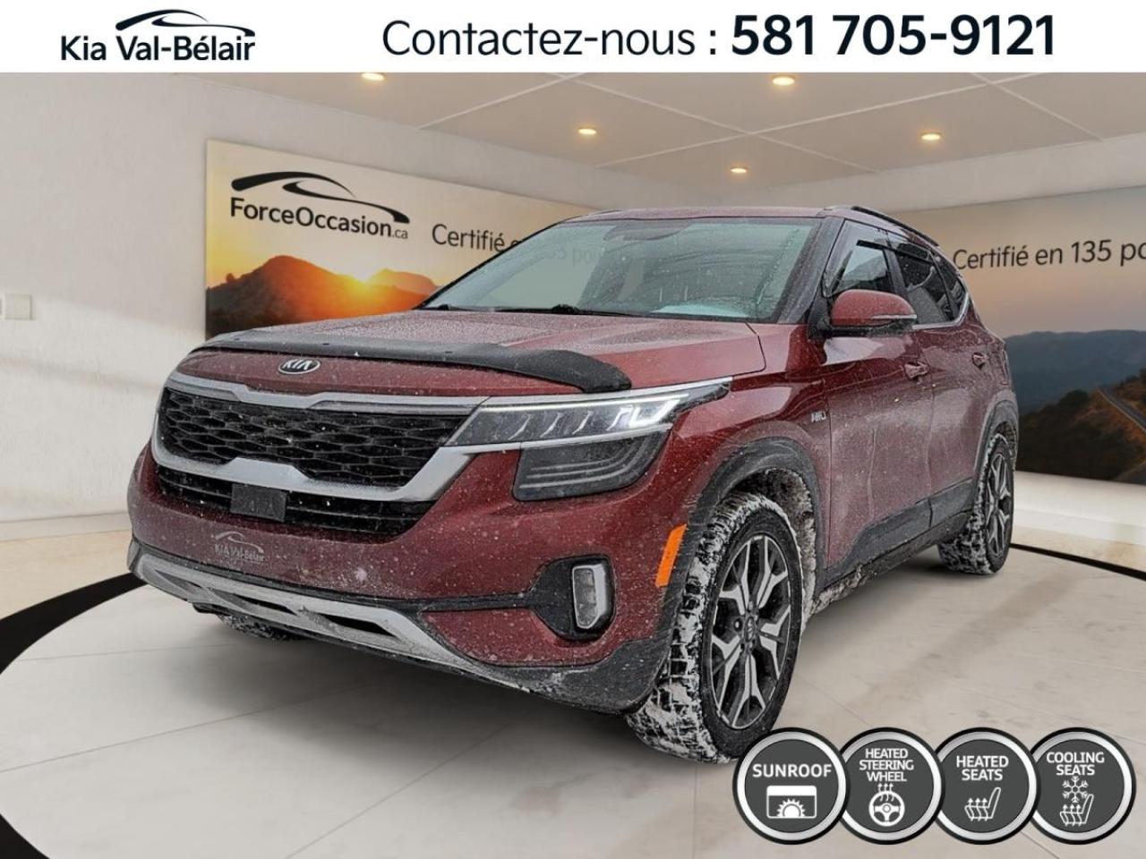 Used 2021 Kia Seltos EX PREMIUM AWD *TOIT OURANT *SIEGES VENTILÉS *CUIR for sale in Québec, QC