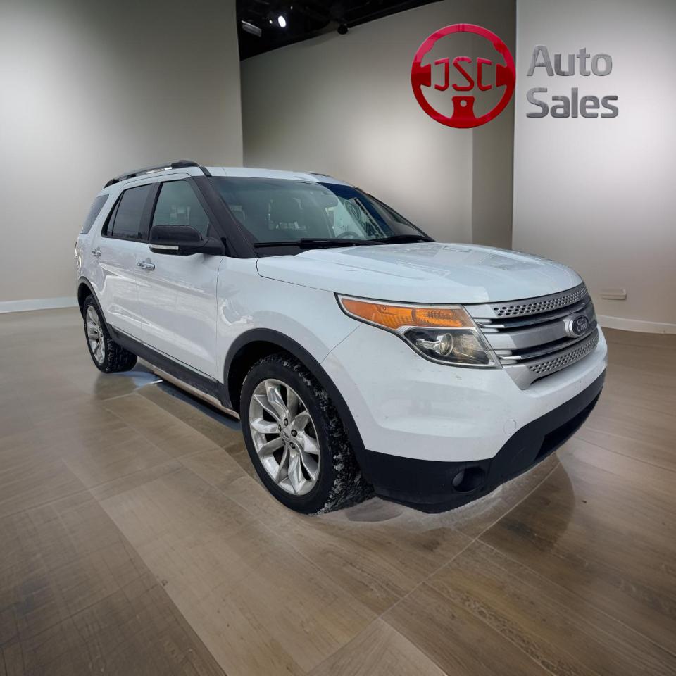 <p>The 2014 Ford Explorer XLT 4WD is a well-rounded SUV that offers a perfect blend of comfort, space, and capability. Ideal for families and those looking for a reliable, all-terrain vehicle.</p><ul><li><strong>Engine & Performance:</strong> 3.5L V6 engine with 4WD for solid power and traction, great for both city and off-road driving</li><li><strong>Interior Comfort:</strong> 7-passenger seating with cloth upholstery, tri-zone automatic climate control, and a user-friendly 8-inch touchscreen</li><li><strong>Towing Capacity:</strong> Can tow up to 5,000 lbs (with the proper equipment), making it versatile for hauling gear or trailers</li><li><strong>Safety Features:</strong> Includes multiple airbags, stability control, and a rearview camera for added peace of mind</li><li><strong>Fuel Economy:</strong> Around 17 MPG city / 24 MPG highway, offering good efficiency for an SUV of its size</li><li><strong>Cargo Space:</strong> Ample storage room with folding rear seats to accommodate larger items when needed</li><li> </li><li>price excludes taxes and licensing fee. </li></ul>