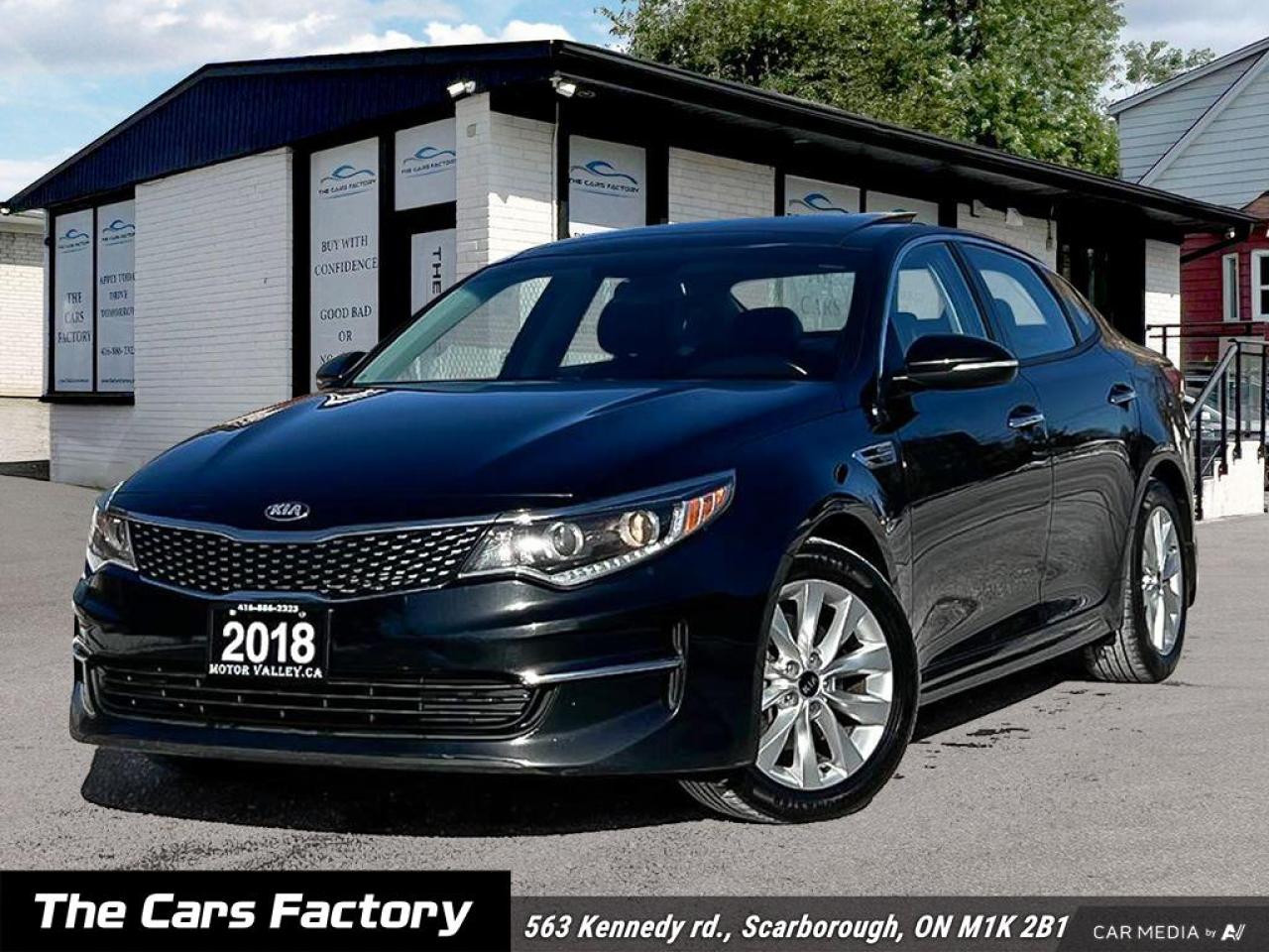 <p><strong>2018 Kia Optima EX Tech - Fully Loaded & In Excellent Condition!</strong> 🚗</p><p>Looking for a stylish, comfortable, and tech-savvy ride? This <strong>2018 Kia Optima EX Tech</strong> has it all! A top-of-the-line vehicle packed with luxury features and advanced tech to enhance your driving experience.</p><p><strong>Key Features:</strong> ✨ <strong>Heated Leather Seats</strong> for ultimate comfort<br />🌞 <strong>Panoramic Sunroof</strong> to let the sunshine in<br />🔒 <strong>Blind Spot Monitoring</strong> for added safety<br />🎥 <strong>Backup Camera</strong> for easy parking and maneuvering<br />❄️ <strong>Heated & Cooled Seats</strong> for year-round comfort<br />❄️ <strong>Heated Steering Wheel</strong> for chilly mornings<br />📱 <strong>Apple CarPlay & Android Auto</strong> for seamless connectivity<br />And so much more!</p><p><strong>NO ACCIDENT CARFAX VERIFIED</strong> – Peace of mind knowing your vehicle’s history is clear and clean!</p><p>This <strong>fully loaded</strong> Kia Optima is in excellent condition, meticulously maintained, and ready to hit the road. Dont miss out on the opportunity to own this amazing vehicle!</p><p>💥 <strong>Contact now to schedule a test drive!</strong></p><p>Make this Kia Optima yours and enjoy the perfect combination of luxury, safety, and convenience!</p><p> </p><p style=border: 0px solid #e5e7eb; box-sizing: border-box; --tw-border-spacing-x: 0; --tw-border-spacing-y: 0; --tw-translate-x: 0; --tw-translate-y: 0; --tw-rotate: 0; --tw-skew-x: 0; --tw-skew-y: 0; --tw-scale-x: 1; --tw-scale-y: 1; --tw-scroll-snap-strictness: proximity; --tw-ring-offset-width: 0px; --tw-ring-offset-color: #fff; --tw-ring-color: rgba(59,130,246,.5); --tw-ring-offset-shadow: 0 0 #0000; --tw-ring-shadow: 0 0 #0000; --tw-shadow: 0 0 #0000; --tw-shadow-colored: 0 0 #0000; margin: 0px; font-family: Inter, sans-serif;><span style=border: 0px solid #e5e7eb; box-sizing: border-box; --tw-border-spacing-x: 0; --tw-border-spacing-y: 0; --tw-translate-x: 0; --tw-translate-y: 0; --tw-rotate: 0; --tw-skew-x: 0; --tw-skew-y: 0; --tw-scale-x: 1; --tw-scale-y: 1; --tw-scroll-snap-strictness: proximity; --tw-ring-offset-width: 0px; --tw-ring-offset-color: #fff; --tw-ring-color: rgba(59,130,246,.5); --tw-ring-offset-shadow: 0 0 #0000; --tw-ring-shadow: 0 0 #0000; --tw-shadow: 0 0 #0000; --tw-shadow-colored: 0 0 #0000; font-weight: bolder;>Welcome to The Cars Factory!</span> 🚗💥</p><p style=border: 0px solid #e5e7eb; box-sizing: border-box; --tw-border-spacing-x: 0; --tw-border-spacing-y: 0; --tw-translate-x: 0; --tw-translate-y: 0; --tw-rotate: 0; --tw-skew-x: 0; --tw-skew-y: 0; --tw-scale-x: 1; --tw-scale-y: 1; --tw-scroll-snap-strictness: proximity; --tw-ring-offset-width: 0px; --tw-ring-offset-color: #fff; --tw-ring-color: rgba(59,130,246,.5); --tw-ring-offset-shadow: 0 0 #0000; --tw-ring-shadow: 0 0 #0000; --tw-shadow: 0 0 #0000; --tw-shadow-colored: 0 0 #0000; margin: 0px; font-family: Inter, sans-serif;> </p><p style=border: 0px solid #e5e7eb; box-sizing: border-box; --tw-border-spacing-x: 0; --tw-border-spacing-y: 0; --tw-translate-x: 0; --tw-translate-y: 0; --tw-rotate: 0; --tw-skew-x: 0; --tw-skew-y: 0; --tw-scale-x: 1; --tw-scale-y: 1; --tw-scroll-snap-strictness: proximity; --tw-ring-offset-width: 0px; --tw-ring-offset-color: #fff; --tw-ring-color: rgba(59,130,246,.5); --tw-ring-offset-shadow: 0 0 #0000; --tw-ring-shadow: 0 0 #0000; --tw-shadow: 0 0 #0000; --tw-shadow-colored: 0 0 #0000; margin: 0px; font-family: Inter, sans-serif;><span style=border: 0px solid #e5e7eb; box-sizing: border-box; --tw-border-spacing-x: 0; --tw-border-spacing-y: 0; --tw-translate-x: 0; --tw-translate-y: 0; --tw-rotate: 0; --tw-skew-x: 0; --tw-skew-y: 0; --tw-scale-x: 1; --tw-scale-y: 1; --tw-scroll-snap-strictness: proximity; --tw-ring-offset-width: 0px; --tw-ring-offset-color: #fff; --tw-ring-color: rgba(59,130,246,.5); --tw-ring-offset-shadow: 0 0 #0000; --tw-ring-shadow: 0 0 #0000; --tw-shadow: 0 0 #0000; --tw-shadow-colored: 0 0 #0000; font-weight: bolder;>Your Premier Destination for Quality Pre-Owned Vehicles in Scarborough, Ontario!</span></p><p style=border: 0px solid #e5e7eb; box-sizing: border-box; --tw-border-spacing-x: 0; --tw-border-spacing-y: 0; --tw-translate-x: 0; --tw-translate-y: 0; --tw-rotate: 0; --tw-skew-x: 0; --tw-skew-y: 0; --tw-scale-x: 1; --tw-scale-y: 1; --tw-scroll-snap-strictness: proximity; --tw-ring-offset-width: 0px; --tw-ring-offset-color: #fff; --tw-ring-color: rgba(59,130,246,.5); --tw-ring-offset-shadow: 0 0 #0000; --tw-ring-shadow: 0 0 #0000; --tw-shadow: 0 0 #0000; --tw-shadow-colored: 0 0 #0000; margin: 0px; font-family: Inter, sans-serif;> </p><p style=border: 0px solid #e5e7eb; box-sizing: border-box; --tw-border-spacing-x: 0; --tw-border-spacing-y: 0; --tw-translate-x: 0; --tw-translate-y: 0; --tw-rotate: 0; --tw-skew-x: 0; --tw-skew-y: 0; --tw-scale-x: 1; --tw-scale-y: 1; --tw-scroll-snap-strictness: proximity; --tw-ring-offset-width: 0px; --tw-ring-offset-color: #fff; --tw-ring-color: rgba(59,130,246,.5); --tw-ring-offset-shadow: 0 0 #0000; --tw-ring-shadow: 0 0 #0000; --tw-shadow: 0 0 #0000; --tw-shadow-colored: 0 0 #0000; margin: 0px; font-family: Inter, sans-serif;>Located at <span style=border: 0px solid #e5e7eb; box-sizing: border-box; --tw-border-spacing-x: 0; --tw-border-spacing-y: 0; --tw-translate-x: 0; --tw-translate-y: 0; --tw-rotate: 0; --tw-skew-x: 0; --tw-skew-y: 0; --tw-scale-x: 1; --tw-scale-y: 1; --tw-scroll-snap-strictness: proximity; --tw-ring-offset-width: 0px; --tw-ring-offset-color: #fff; --tw-ring-color: rgba(59,130,246,.5); --tw-ring-offset-shadow: 0 0 #0000; --tw-ring-shadow: 0 0 #0000; --tw-shadow: 0 0 #0000; --tw-shadow-colored: 0 0 #0000; font-weight: bolder;>563 Kennedy Rd., Scarborough, Ontario, Canada</span><br style=border: 0px solid #e5e7eb; box-sizing: border-box; --tw-border-spacing-x: 0; --tw-border-spacing-y: 0; --tw-translate-x: 0; --tw-translate-y: 0; --tw-rotate: 0; --tw-skew-x: 0; --tw-skew-y: 0; --tw-scale-x: 1; --tw-scale-y: 1; --tw-scroll-snap-strictness: proximity; --tw-ring-offset-width: 0px; --tw-ring-offset-color: #fff; --tw-ring-color: rgba(59,130,246,.5); --tw-ring-offset-shadow: 0 0 #0000; --tw-ring-shadow: 0 0 #0000; --tw-shadow: 0 0 #0000; --tw-shadow-colored: 0 0 #0000; /><em style=border: 0px solid #e5e7eb; box-sizing: border-box; --tw-border-spacing-x: 0; --tw-border-spacing-y: 0; --tw-translate-x: 0; --tw-translate-y: 0; --tw-rotate: 0; --tw-skew-x: 0; --tw-skew-y: 0; --tw-scale-x: 1; --tw-scale-y: 1; --tw-scroll-snap-strictness: proximity; --tw-ring-offset-width: 0px; --tw-ring-offset-color: #fff; --tw-ring-color: rgba(59,130,246,.5); --tw-ring-offset-shadow: 0 0 #0000; --tw-ring-shadow: 0 0 #0000; --tw-shadow: 0 0 #0000; --tw-shadow-colored: 0 0 #0000;>Appointments Available – Personalized, hassle-free service just for you!</em></p><hr style=border-color: #e5e7eb; border-image: initial; box-sizing: border-box; --tw-border-spacing-x: 0; --tw-border-spacing-y: 0; --tw-translate-x: 0; --tw-translate-y: 0; --tw-rotate: 0; --tw-skew-x: 0; --tw-skew-y: 0; --tw-scale-x: 1; --tw-scale-y: 1; --tw-scroll-snap-strictness: proximity; --tw-ring-offset-width: 0px; --tw-ring-offset-color: #fff; --tw-ring-color: rgba(59,130,246,.5); --tw-ring-offset-shadow: 0 0 #0000; --tw-ring-shadow: 0 0 #0000; --tw-shadow: 0 0 #0000; --tw-shadow-colored: 0 0 #0000; height: 0px; margin: 0px; font-family: Inter, sans-serif; /><h3 style=border: 0px solid #e5e7eb; box-sizing: border-box; --tw-border-spacing-x: 0; --tw-border-spacing-y: 0; --tw-translate-x: 0; --tw-translate-y: 0; --tw-rotate: 0; --tw-skew-x: 0; --tw-skew-y: 0; --tw-scale-x: 1; --tw-scale-y: 1; --tw-scroll-snap-strictness: proximity; --tw-ring-offset-width: 0px; --tw-ring-offset-color: #fff; --tw-ring-color: rgba(59,130,246,.5); --tw-ring-offset-shadow: 0 0 #0000; --tw-ring-shadow: 0 0 #0000; --tw-shadow: 0 0 #0000; --tw-shadow-colored: 0 0 #0000; font-size: inherit; font-weight: inherit; margin: 0px; font-family: Inter, sans-serif;> </h3><h3 style=border: 0px solid #e5e7eb; box-sizing: border-box; --tw-border-spacing-x: 0; --tw-border-spacing-y: 0; --tw-translate-x: 0; --tw-translate-y: 0; --tw-rotate: 0; --tw-skew-x: 0; --tw-skew-y: 0; --tw-scale-x: 1; --tw-scale-y: 1; --tw-scroll-snap-strictness: proximity; --tw-ring-offset-width: 0px; --tw-ring-offset-color: #fff; --tw-ring-color: rgba(59,130,246,.5); --tw-ring-offset-shadow: 0 0 #0000; --tw-ring-shadow: 0 0 #0000; --tw-shadow: 0 0 #0000; --tw-shadow-colored: 0 0 #0000; font-size: inherit; font-weight: inherit; margin: 0px; font-family: Inter, sans-serif;><span style=border: 0px solid #e5e7eb; box-sizing: border-box; --tw-border-spacing-x: 0; --tw-border-spacing-y: 0; --tw-translate-x: 0; --tw-translate-y: 0; --tw-rotate: 0; --tw-skew-x: 0; --tw-skew-y: 0; --tw-scale-x: 1; --tw-scale-y: 1; --tw-scroll-snap-strictness: proximity; --tw-ring-offset-width: 0px; --tw-ring-offset-color: #fff; --tw-ring-color: rgba(59,130,246,.5); --tw-ring-offset-shadow: 0 0 #0000; --tw-ring-shadow: 0 0 #0000; --tw-shadow: 0 0 #0000; --tw-shadow-colored: 0 0 #0000; font-weight: bolder;>CERTIFIED VEHICLES YOU CAN TRUST!</span> 🔧✔️</h3><p style=border: 0px solid #e5e7eb; box-sizing: border-box; --tw-border-spacing-x: 0; --tw-border-spacing-y: 0; --tw-translate-x: 0; --tw-translate-y: 0; --tw-rotate: 0; --tw-skew-x: 0; --tw-skew-y: 0; --tw-scale-x: 1; --tw-scale-y: 1; --tw-scroll-snap-strictness: proximity; --tw-ring-offset-width: 0px; --tw-ring-offset-color: #fff; --tw-ring-color: rgba(59,130,246,.5); --tw-ring-offset-shadow: 0 0 #0000; --tw-ring-shadow: 0 0 #0000; --tw-shadow: 0 0 #0000; --tw-shadow-colored: 0 0 #0000; margin: 0px; font-family: Inter, sans-serif;>Drive with confidence knowing your vehicle has passed our <span style=border: 0px solid #e5e7eb; box-sizing: border-box; --tw-border-spacing-x: 0; --tw-border-spacing-y: 0; --tw-translate-x: 0; --tw-translate-y: 0; --tw-rotate: 0; --tw-skew-x: 0; --tw-skew-y: 0; --tw-scale-x: 1; --tw-scale-y: 1; --tw-scroll-snap-strictness: proximity; --tw-ring-offset-width: 0px; --tw-ring-offset-color: #fff; --tw-ring-color: rgba(59,130,246,.5); --tw-ring-offset-shadow: 0 0 #0000; --tw-ring-shadow: 0 0 #0000; --tw-shadow: 0 0 #0000; --tw-shadow-colored: 0 0 #0000; font-weight: bolder;>comprehensive safety inspection</span> – going above and beyond industry standards! We also include a <span style=border: 0px solid #e5e7eb; box-sizing: border-box; --tw-border-spacing-x: 0; --tw-border-spacing-y: 0; --tw-translate-x: 0; --tw-translate-y: 0; --tw-rotate: 0; --tw-skew-x: 0; --tw-skew-y: 0; --tw-scale-x: 1; --tw-scale-y: 1; --tw-scroll-snap-strictness: proximity; --tw-ring-offset-width: 0px; --tw-ring-offset-color: #fff; --tw-ring-color: rgba(59,130,246,.5); --tw-ring-offset-shadow: 0 0 #0000; --tw-ring-shadow: 0 0 #0000; --tw-shadow: 0 0 #0000; --tw-shadow-colored: 0 0 #0000; font-weight: bolder;>fresh oil change</span> and <span style=border: 0px solid #e5e7eb; box-sizing: border-box; --tw-border-spacing-x: 0; --tw-border-spacing-y: 0; --tw-translate-x: 0; --tw-translate-y: 0; --tw-rotate: 0; --tw-skew-x: 0; --tw-skew-y: 0; --tw-scale-x: 1; --tw-scale-y: 1; --tw-scroll-snap-strictness: proximity; --tw-ring-offset-width: 0px; --tw-ring-offset-color: #fff; --tw-ring-color: rgba(59,130,246,.5); --tw-ring-offset-shadow: 0 0 #0000; --tw-ring-shadow: 0 0 #0000; --tw-shadow: 0 0 #0000; --tw-shadow-colored: 0 0 #0000; font-weight: bolder;>professional detailing</span> before your car hits the road. 🚗✨<br style=border: 0px solid #e5e7eb; box-sizing: border-box; --tw-border-spacing-x: 0; --tw-border-spacing-y: 0; --tw-translate-x: 0; --tw-translate-y: 0; --tw-rotate: 0; --tw-skew-x: 0; --tw-skew-y: 0; --tw-scale-x: 1; --tw-scale-y: 1; --tw-scroll-snap-strictness: proximity; --tw-ring-offset-width: 0px; --tw-ring-offset-color: #fff; --tw-ring-color: rgba(59,130,246,.5); --tw-ring-offset-shadow: 0 0 #0000; --tw-ring-shadow: 0 0 #0000; --tw-shadow: 0 0 #0000; --tw-shadow-colored: 0 0 #0000; /><span style=border: 0px solid #e5e7eb; box-sizing: border-box; --tw-border-spacing-x: 0; --tw-border-spacing-y: 0; --tw-translate-x: 0; --tw-translate-y: 0; --tw-rotate: 0; --tw-skew-x: 0; --tw-skew-y: 0; --tw-scale-x: 1; --tw-scale-y: 1; --tw-scroll-snap-strictness: proximity; --tw-ring-offset-width: 0px; --tw-ring-offset-color: #fff; --tw-ring-color: rgba(59,130,246,.5); --tw-ring-offset-shadow: 0 0 #0000; --tw-ring-shadow: 0 0 #0000; --tw-shadow: 0 0 #0000; --tw-shadow-colored: 0 0 #0000; font-weight: bolder;>Certification Package</span> available for only <span style=border: 0px solid #e5e7eb; box-sizing: border-box; --tw-border-spacing-x: 0; --tw-border-spacing-y: 0; --tw-translate-x: 0; --tw-translate-y: 0; --tw-rotate: 0; --tw-skew-x: 0; --tw-skew-y: 0; --tw-scale-x: 1; --tw-scale-y: 1; --tw-scroll-snap-strictness: proximity; --tw-ring-offset-width: 0px; --tw-ring-offset-color: #fff; --tw-ring-color: rgba(59,130,246,.5); --tw-ring-offset-shadow: 0 0 #0000; --tw-ring-shadow: 0 0 #0000; --tw-shadow: 0 0 #0000; --tw-shadow-colored: 0 0 #0000; font-weight: bolder;>$899</span>.<br style=border: 0px solid #e5e7eb; box-sizing: border-box; --tw-border-spacing-x: 0; --tw-border-spacing-y: 0; --tw-translate-x: 0; --tw-translate-y: 0; --tw-rotate: 0; --tw-skew-x: 0; --tw-skew-y: 0; --tw-scale-x: 1; --tw-scale-y: 1; --tw-scroll-snap-strictness: proximity; --tw-ring-offset-width: 0px; --tw-ring-offset-color: #fff; --tw-ring-color: rgba(59,130,246,.5); --tw-ring-offset-shadow: 0 0 #0000; --tw-ring-shadow: 0 0 #0000; --tw-shadow: 0 0 #0000; --tw-shadow-colored: 0 0 #0000; /><em style=border: 0px solid #e5e7eb; box-sizing: border-box; --tw-border-spacing-x: 0; --tw-border-spacing-y: 0; --tw-translate-x: 0; --tw-translate-y: 0; --tw-rotate: 0; --tw-skew-x: 0; --tw-skew-y: 0; --tw-scale-x: 1; --tw-scale-y: 1; --tw-scroll-snap-strictness: proximity; --tw-ring-offset-width: 0px; --tw-ring-offset-color: #fff; --tw-ring-color: rgba(59,130,246,.5); --tw-ring-offset-shadow: 0 0 #0000; --tw-ring-shadow: 0 0 #0000; --tw-shadow: 0 0 #0000; --tw-shadow-colored: 0 0 #0000;>Note: Vehicles are not drivable unless certified and e-tested. All trade-ins welcome! Taxes and licensing extra.</em></p><hr style=border-color: #e5e7eb; border-image: initial; box-sizing: border-box; --tw-border-spacing-x: 0; --tw-border-spacing-y: 0; --tw-translate-x: 0; --tw-translate-y: 0; --tw-rotate: 0; --tw-skew-x: 0; --tw-skew-y: 0; --tw-scale-x: 1; --tw-scale-y: 1; --tw-scroll-snap-strictness: proximity; --tw-ring-offset-width: 0px; --tw-ring-offset-color: #fff; --tw-ring-color: rgba(59,130,246,.5); --tw-ring-offset-shadow: 0 0 #0000; --tw-ring-shadow: 0 0 #0000; --tw-shadow: 0 0 #0000; --tw-shadow-colored: 0 0 #0000; height: 0px; margin: 0px; font-family: Inter, sans-serif; /><h3 style=border: 0px solid #e5e7eb; box-sizing: border-box; --tw-border-spacing-x: 0; --tw-border-spacing-y: 0; --tw-translate-x: 0; --tw-translate-y: 0; --tw-rotate: 0; --tw-skew-x: 0; --tw-skew-y: 0; --tw-scale-x: 1; --tw-scale-y: 1; --tw-scroll-snap-strictness: proximity; --tw-ring-offset-width: 0px; --tw-ring-offset-color: #fff; --tw-ring-color: rgba(59,130,246,.5); --tw-ring-offset-shadow: 0 0 #0000; --tw-ring-shadow: 0 0 #0000; --tw-shadow: 0 0 #0000; --tw-shadow-colored: 0 0 #0000; font-size: inherit; font-weight: inherit; margin: 0px; font-family: Inter, sans-serif;> </h3><h3 style=border: 0px solid #e5e7eb; box-sizing: border-box; --tw-border-spacing-x: 0; --tw-border-spacing-y: 0; --tw-translate-x: 0; --tw-translate-y: 0; --tw-rotate: 0; --tw-skew-x: 0; --tw-skew-y: 0; --tw-scale-x: 1; --tw-scale-y: 1; --tw-scroll-snap-strictness: proximity; --tw-ring-offset-width: 0px; --tw-ring-offset-color: #fff; --tw-ring-color: rgba(59,130,246,.5); --tw-ring-offset-shadow: 0 0 #0000; --tw-ring-shadow: 0 0 #0000; --tw-shadow: 0 0 #0000; --tw-shadow-colored: 0 0 #0000; font-size: inherit; font-weight: inherit; margin: 0px; font-family: Inter, sans-serif;><span style=border: 0px solid #e5e7eb; box-sizing: border-box; --tw-border-spacing-x: 0; --tw-border-spacing-y: 0; --tw-translate-x: 0; --tw-translate-y: 0; --tw-rotate: 0; --tw-skew-x: 0; --tw-skew-y: 0; --tw-scale-x: 1; --tw-scale-y: 1; --tw-scroll-snap-strictness: proximity; --tw-ring-offset-width: 0px; --tw-ring-offset-color: #fff; --tw-ring-color: rgba(59,130,246,.5); --tw-ring-offset-shadow: 0 0 #0000; --tw-ring-shadow: 0 0 #0000; --tw-shadow: 0 0 #0000; --tw-shadow-colored: 0 0 #0000; font-weight: bolder;>EASY FINANCING – APPROVALS MADE SIMPLE!</span> 💳🌟</h3><p style=border: 0px solid #e5e7eb; box-sizing: border-box; --tw-border-spacing-x: 0; --tw-border-spacing-y: 0; --tw-translate-x: 0; --tw-translate-y: 0; --tw-rotate: 0; --tw-skew-x: 0; --tw-skew-y: 0; --tw-scale-x: 1; --tw-scale-y: 1; --tw-scroll-snap-strictness: proximity; --tw-ring-offset-width: 0px; --tw-ring-offset-color: #fff; --tw-ring-color: rgba(59,130,246,.5); --tw-ring-offset-shadow: 0 0 #0000; --tw-ring-shadow: 0 0 #0000; --tw-shadow: 0 0 #0000; --tw-shadow-colored: 0 0 #0000; margin: 0px; font-family: Inter, sans-serif;>No credit? New to Canada? Struggling with past credit history? <span style=border: 0px solid #e5e7eb; box-sizing: border-box; --tw-border-spacing-x: 0; --tw-border-spacing-y: 0; --tw-translate-x: 0; --tw-translate-y: 0; --tw-rotate: 0; --tw-skew-x: 0; --tw-skew-y: 0; --tw-scale-x: 1; --tw-scale-y: 1; --tw-scroll-snap-strictness: proximity; --tw-ring-offset-width: 0px; --tw-ring-offset-color: #fff; --tw-ring-color: rgba(59,130,246,.5); --tw-ring-offset-shadow: 0 0 #0000; --tw-ring-shadow: 0 0 #0000; --tw-shadow: 0 0 #0000; --tw-shadow-colored: 0 0 #0000; font-weight: bolder;>We specialize in getting you approved</span>! Our expert finance team will work with you no matter your situation – whether it’s a history of <span style=border: 0px solid #e5e7eb; box-sizing: border-box; --tw-border-spacing-x: 0; --tw-border-spacing-y: 0; --tw-translate-x: 0; --tw-translate-y: 0; --tw-rotate: 0; --tw-skew-x: 0; --tw-skew-y: 0; --tw-scale-x: 1; --tw-scale-y: 1; --tw-scroll-snap-strictness: proximity; --tw-ring-offset-width: 0px; --tw-ring-offset-color: #fff; --tw-ring-color: rgba(59,130,246,.5); --tw-ring-offset-shadow: 0 0 #0000; --tw-ring-shadow: 0 0 #0000; --tw-shadow: 0 0 #0000; --tw-shadow-colored: 0 0 #0000; font-weight: bolder;>bankruptcy</span>, <span style=border: 0px solid #e5e7eb; box-sizing: border-box; --tw-border-spacing-x: 0; --tw-border-spacing-y: 0; --tw-translate-x: 0; --tw-translate-y: 0; --tw-rotate: 0; --tw-skew-x: 0; --tw-skew-y: 0; --tw-scale-x: 1; --tw-scale-y: 1; --tw-scroll-snap-strictness: proximity; --tw-ring-offset-width: 0px; --tw-ring-offset-color: #fff; --tw-ring-color: rgba(59,130,246,.5); --tw-ring-offset-shadow: 0 0 #0000; --tw-ring-shadow: 0 0 #0000; --tw-shadow: 0 0 #0000; --tw-shadow-colored: 0 0 #0000; font-weight: bolder;>collections</span>, or <span style=border: 0px solid #e5e7eb; box-sizing: border-box; --tw-border-spacing-x: 0; --tw-border-spacing-y: 0; --tw-translate-x: 0; --tw-translate-y: 0; --tw-rotate: 0; --tw-skew-x: 0; --tw-skew-y: 0; --tw-scale-x: 1; --tw-scale-y: 1; --tw-scroll-snap-strictness: proximity; --tw-ring-offset-width: 0px; --tw-ring-offset-color: #fff; --tw-ring-color: rgba(59,130,246,.5); --tw-ring-offset-shadow: 0 0 #0000; --tw-ring-shadow: 0 0 #0000; --tw-shadow: 0 0 #0000; --tw-shadow-colored: 0 0 #0000; font-weight: bolder;>bad credit</span>.</p><ul style=border: 0px solid #e5e7eb; box-sizing: border-box; --tw-border-spacing-x: 0; --tw-border-spacing-y: 0; --tw-translate-x: 0; --tw-translate-y: 0; --tw-rotate: 0; --tw-skew-x: 0; --tw-skew-y: 0; --tw-scale-x: 1; --tw-scale-y: 1; --tw-scroll-snap-strictness: proximity; --tw-ring-offset-width: 0px; --tw-ring-offset-color: #fff; --tw-ring-color: rgba(59,130,246,.5); --tw-ring-offset-shadow: 0 0 #0000; --tw-ring-shadow: 0 0 #0000; --tw-shadow: 0 0 #0000; --tw-shadow-colored: 0 0 #0000; list-style: none; margin: 0px; padding: 0px; font-family: Inter, sans-serif;><li style=border: 0px solid #e5e7eb; box-sizing: border-box; --tw-border-spacing-x: 0; --tw-border-spacing-y: 0; --tw-translate-x: 0; --tw-translate-y: 0; --tw-rotate: 0; --tw-skew-x: 0; --tw-skew-y: 0; --tw-scale-x: 1; --tw-scale-y: 1; --tw-scroll-snap-strictness: proximity; --tw-ring-offset-width: 0px; --tw-ring-offset-color: #fff; --tw-ring-color: rgba(59,130,246,.5); --tw-ring-offset-shadow: 0 0 #0000; --tw-ring-shadow: 0 0 #0000; --tw-shadow: 0 0 #0000; --tw-shadow-colored: 0 0 #0000;><span style=border: 0px solid #e5e7eb; box-sizing: border-box; --tw-border-spacing-x: 0; --tw-border-spacing-y: 0; --tw-translate-x: 0; --tw-translate-y: 0; --tw-rotate: 0; --tw-skew-x: 0; --tw-skew-y: 0; --tw-scale-x: 1; --tw-scale-y: 1; --tw-scroll-snap-strictness: proximity; --tw-ring-offset-width: 0px; --tw-ring-offset-color: #fff; --tw-ring-color: rgba(59,130,246,.5); --tw-ring-offset-shadow: 0 0 #0000; --tw-ring-shadow: 0 0 #0000; --tw-shadow: 0 0 #0000; --tw-shadow-colored: 0 0 #0000; font-weight: bolder;>On-the-spot financing</span> – Get approved <span style=border: 0px solid #e5e7eb; box-sizing: border-box; --tw-border-spacing-x: 0; --tw-border-spacing-y: 0; --tw-translate-x: 0; --tw-translate-y: 0; --tw-rotate: 0; --tw-skew-x: 0; --tw-skew-y: 0; --tw-scale-x: 1; --tw-scale-y: 1; --tw-scroll-snap-strictness: proximity; --tw-ring-offset-width: 0px; --tw-ring-offset-color: #fff; --tw-ring-color: rgba(59,130,246,.5); --tw-ring-offset-shadow: 0 0 #0000; --tw-ring-shadow: 0 0 #0000; --tw-shadow: 0 0 #0000; --tw-shadow-colored: 0 0 #0000; font-weight: bolder;>instantly</span>!</li><li style=border: 0px solid #e5e7eb; box-sizing: border-box; --tw-border-spacing-x: 0; --tw-border-spacing-y: 0; --tw-translate-x: 0; --tw-translate-y: 0; --tw-rotate: 0; --tw-skew-x: 0; --tw-skew-y: 0; --tw-scale-x: 1; --tw-scale-y: 1; --tw-scroll-snap-strictness: proximity; --tw-ring-offset-width: 0px; --tw-ring-offset-color: #fff; --tw-ring-color: rgba(59,130,246,.5); --tw-ring-offset-shadow: 0 0 #0000; --tw-ring-shadow: 0 0 #0000; --tw-shadow: 0 0 #0000; --tw-shadow-colored: 0 0 #0000;><span style=border: 0px solid #e5e7eb; box-sizing: border-box; --tw-border-spacing-x: 0; --tw-border-spacing-y: 0; --tw-translate-x: 0; --tw-translate-y: 0; --tw-rotate: 0; --tw-skew-x: 0; --tw-skew-y: 0; --tw-scale-x: 1; --tw-scale-y: 1; --tw-scroll-snap-strictness: proximity; --tw-ring-offset-width: 0px; --tw-ring-offset-color: #fff; --tw-ring-color: rgba(59,130,246,.5); --tw-ring-offset-shadow: 0 0 #0000; --tw-ring-shadow: 0 0 #0000; --tw-shadow: 0 0 #0000; --tw-shadow-colored: 0 0 #0000; font-weight: bolder;>Bad credit?</span> You’re still likely to qualify!</li><li style=border: 0px solid #e5e7eb; box-sizing: border-box; --tw-border-spacing-x: 0; --tw-border-spacing-y: 0; --tw-translate-x: 0; --tw-translate-y: 0; --tw-rotate: 0; --tw-skew-x: 0; --tw-skew-y: 0; --tw-scale-x: 1; --tw-scale-y: 1; --tw-scroll-snap-strictness: proximity; --tw-ring-offset-width: 0px; --tw-ring-offset-color: #fff; --tw-ring-color: rgba(59,130,246,.5); --tw-ring-offset-shadow: 0 0 #0000; --tw-ring-shadow: 0 0 #0000; --tw-shadow: 0 0 #0000; --tw-shadow-colored: 0 0 #0000;>Take control and <span style=border: 0px solid #e5e7eb; box-sizing: border-box; --tw-border-spacing-x: 0; --tw-border-spacing-y: 0; --tw-translate-x: 0; --tw-translate-y: 0; --tw-rotate: 0; --tw-skew-x: 0; --tw-skew-y: 0; --tw-scale-x: 1; --tw-scale-y: 1; --tw-scroll-snap-strictness: proximity; --tw-ring-offset-width: 0px; --tw-ring-offset-color: #fff; --tw-ring-color: rgba(59,130,246,.5); --tw-ring-offset-shadow: 0 0 #0000; --tw-ring-shadow: 0 0 #0000; --tw-shadow: 0 0 #0000; --tw-shadow-colored: 0 0 #0000; font-weight: bolder;>start rebuilding your credit</span> today!</li></ul><p style=border: 0px solid #e5e7eb; box-sizing: border-box; --tw-border-spacing-x: 0; --tw-border-spacing-y: 0; --tw-translate-x: 0; --tw-translate-y: 0; --tw-rotate: 0; --tw-skew-x: 0; --tw-skew-y: 0; --tw-scale-x: 1; --tw-scale-y: 1; --tw-scroll-snap-strictness: proximity; --tw-ring-offset-width: 0px; --tw-ring-offset-color: #fff; --tw-ring-color: rgba(59,130,246,.5); --tw-ring-offset-shadow: 0 0 #0000; --tw-ring-shadow: 0 0 #0000; --tw-shadow: 0 0 #0000; --tw-shadow-colored: 0 0 #0000; margin: 0px; font-family: Inter, sans-serif;><em style=border: 0px solid #e5e7eb; box-sizing: border-box; --tw-border-spacing-x: 0; --tw-border-spacing-y: 0; --tw-translate-x: 0; --tw-translate-y: 0; --tw-rotate: 0; --tw-skew-x: 0; --tw-skew-y: 0; --tw-scale-x: 1; --tw-scale-y: 1; --tw-scroll-snap-strictness: proximity; --tw-ring-offset-width: 0px; --tw-ring-offset-color: #fff; --tw-ring-color: rgba(59,130,246,.5); --tw-ring-offset-shadow: 0 0 #0000; --tw-ring-shadow: 0 0 #0000; --tw-shadow: 0 0 #0000; --tw-shadow-colored: 0 0 #0000;>Please note: Financing is subject to an administrative fee.</em></p><hr style=border-color: #e5e7eb; border-image: initial; box-sizing: border-box; --tw-border-spacing-x: 0; --tw-border-spacing-y: 0; --tw-translate-x: 0; --tw-translate-y: 0; --tw-rotate: 0; --tw-skew-x: 0; --tw-skew-y: 0; --tw-scale-x: 1; --tw-scale-y: 1; --tw-scroll-snap-strictness: proximity; --tw-ring-offset-width: 0px; --tw-ring-offset-color: #fff; --tw-ring-color: rgba(59,130,246,.5); --tw-ring-offset-shadow: 0 0 #0000; --tw-ring-shadow: 0 0 #0000; --tw-shadow: 0 0 #0000; --tw-shadow-colored: 0 0 #0000; height: 0px; margin: 0px; font-family: Inter, sans-serif; /><h3 style=border: 0px solid #e5e7eb; box-sizing: border-box; --tw-border-spacing-x: 0; --tw-border-spacing-y: 0; --tw-translate-x: 0; --tw-translate-y: 0; --tw-rotate: 0; --tw-skew-x: 0; --tw-skew-y: 0; --tw-scale-x: 1; --tw-scale-y: 1; --tw-scroll-snap-strictness: proximity; --tw-ring-offset-width: 0px; --tw-ring-offset-color: #fff; --tw-ring-color: rgba(59,130,246,.5); --tw-ring-offset-shadow: 0 0 #0000; --tw-ring-shadow: 0 0 #0000; --tw-shadow: 0 0 #0000; --tw-shadow-colored: 0 0 #0000; font-size: inherit; font-weight: inherit; margin: 0px; font-family: Inter, sans-serif;> </h3><h3 style=border: 0px solid #e5e7eb; box-sizing: border-box; --tw-border-spacing-x: 0; --tw-border-spacing-y: 0; --tw-translate-x: 0; --tw-translate-y: 0; --tw-rotate: 0; --tw-skew-x: 0; --tw-skew-y: 0; --tw-scale-x: 1; --tw-scale-y: 1; --tw-scroll-snap-strictness: proximity; --tw-ring-offset-width: 0px; --tw-ring-offset-color: #fff; --tw-ring-color: rgba(59,130,246,.5); --tw-ring-offset-shadow: 0 0 #0000; --tw-ring-shadow: 0 0 #0000; --tw-shadow: 0 0 #0000; --tw-shadow-colored: 0 0 #0000; font-size: inherit; font-weight: inherit; margin: 0px; font-family: Inter, sans-serif;><span style=border: 0px solid #e5e7eb; box-sizing: border-box; --tw-border-spacing-x: 0; --tw-border-spacing-y: 0; --tw-translate-x: 0; --tw-translate-y: 0; --tw-rotate: 0; --tw-skew-x: 0; --tw-skew-y: 0; --tw-scale-x: 1; --tw-scale-y: 1; --tw-scroll-snap-strictness: proximity; --tw-ring-offset-width: 0px; --tw-ring-offset-color: #fff; --tw-ring-color: rgba(59,130,246,.5); --tw-ring-offset-shadow: 0 0 #0000; --tw-ring-shadow: 0 0 #0000; --tw-shadow: 0 0 #0000; --tw-shadow-colored: 0 0 #0000; font-weight: bolder;>PEACE OF MIND WITH EXTENDED WARRANTIES!</span> 🔒</h3><p style=border: 0px solid #e5e7eb; box-sizing: border-box; --tw-border-spacing-x: 0; --tw-border-spacing-y: 0; --tw-translate-x: 0; --tw-translate-y: 0; --tw-rotate: 0; --tw-skew-x: 0; --tw-skew-y: 0; --tw-scale-x: 1; --tw-scale-y: 1; --tw-scroll-snap-strictness: proximity; --tw-ring-offset-width: 0px; --tw-ring-offset-color: #fff; --tw-ring-color: rgba(59,130,246,.5); --tw-ring-offset-shadow: 0 0 #0000; --tw-ring-shadow: 0 0 #0000; --tw-shadow: 0 0 #0000; --tw-shadow-colored: 0 0 #0000; margin: 0px; font-family: Inter, sans-serif;>Don’t leave your vehicle’s future to chance! <span style=border: 0px solid #e5e7eb; box-sizing: border-box; --tw-border-spacing-x: 0; --tw-border-spacing-y: 0; --tw-translate-x: 0; --tw-translate-y: 0; --tw-rotate: 0; --tw-skew-x: 0; --tw-skew-y: 0; --tw-scale-x: 1; --tw-scale-y: 1; --tw-scroll-snap-strictness: proximity; --tw-ring-offset-width: 0px; --tw-ring-offset-color: #fff; --tw-ring-color: rgba(59,130,246,.5); --tw-ring-offset-shadow: 0 0 #0000; --tw-ring-shadow: 0 0 #0000; --tw-shadow: 0 0 #0000; --tw-shadow-colored: 0 0 #0000; font-weight: bolder;>Protect your investment</span> with an <span style=border: 0px solid #e5e7eb; box-sizing: border-box; --tw-border-spacing-x: 0; --tw-border-spacing-y: 0; --tw-translate-x: 0; --tw-translate-y: 0; --tw-rotate: 0; --tw-skew-x: 0; --tw-skew-y: 0; --tw-scale-x: 1; --tw-scale-y: 1; --tw-scroll-snap-strictness: proximity; --tw-ring-offset-width: 0px; --tw-ring-offset-color: #fff; --tw-ring-color: rgba(59,130,246,.5); --tw-ring-offset-shadow: 0 0 #0000; --tw-ring-shadow: 0 0 #0000; --tw-shadow: 0 0 #0000; --tw-shadow-colored: 0 0 #0000; font-weight: bolder;>eligible extended warranty</span>. We offer <span style=border: 0px solid #e5e7eb; box-sizing: border-box; --tw-border-spacing-x: 0; --tw-border-spacing-y: 0; --tw-translate-x: 0; --tw-translate-y: 0; --tw-rotate: 0; --tw-skew-x: 0; --tw-skew-y: 0; --tw-scale-x: 1; --tw-scale-y: 1; --tw-scroll-snap-strictness: proximity; --tw-ring-offset-width: 0px; --tw-ring-offset-color: #fff; --tw-ring-color: rgba(59,130,246,.5); --tw-ring-offset-shadow: 0 0 #0000; --tw-ring-shadow: 0 0 #0000; --tw-shadow: 0 0 #0000; --tw-shadow-colored: 0 0 #0000; font-weight: bolder;>customizable coverage options</span> that give you the peace of mind you deserve. Speak with our team to find the best plan for your needs!</p><hr style=border-color: #e5e7eb; border-image: initial; box-sizing: border-box; --tw-border-spacing-x: 0; --tw-border-spacing-y: 0; --tw-translate-x: 0; --tw-translate-y: 0; --tw-rotate: 0; --tw-skew-x: 0; --tw-skew-y: 0; --tw-scale-x: 1; --tw-scale-y: 1; --tw-scroll-snap-strictness: proximity; --tw-ring-offset-width: 0px; --tw-ring-offset-color: #fff; --tw-ring-color: rgba(59,130,246,.5); --tw-ring-offset-shadow: 0 0 #0000; --tw-ring-shadow: 0 0 #0000; --tw-shadow: 0 0 #0000; --tw-shadow-colored: 0 0 #0000; height: 0px; margin: 0px; font-family: Inter, sans-serif; /><h3 style=border: 0px solid #e5e7eb; box-sizing: border-box; --tw-border-spacing-x: 0; --tw-border-spacing-y: 0; --tw-translate-x: 0; --tw-translate-y: 0; --tw-rotate: 0; --tw-skew-x: 0; --tw-skew-y: 0; --tw-scale-x: 1; --tw-scale-y: 1; --tw-scroll-snap-strictness: proximity; --tw-ring-offset-width: 0px; --tw-ring-offset-color: #fff; --tw-ring-color: rgba(59,130,246,.5); --tw-ring-offset-shadow: 0 0 #0000; --tw-ring-shadow: 0 0 #0000; --tw-shadow: 0 0 #0000; --tw-shadow-colored: 0 0 #0000; font-size: inherit; font-weight: inherit; margin: 0px; font-family: Inter, sans-serif;> </h3><h3 style=border: 0px solid #e5e7eb; box-sizing: border-box; --tw-border-spacing-x: 0; --tw-border-spacing-y: 0; --tw-translate-x: 0; --tw-translate-y: 0; --tw-rotate: 0; --tw-skew-x: 0; --tw-skew-y: 0; --tw-scale-x: 1; --tw-scale-y: 1; --tw-scroll-snap-strictness: proximity; --tw-ring-offset-width: 0px; --tw-ring-offset-color: #fff; --tw-ring-color: rgba(59,130,246,.5); --tw-ring-offset-shadow: 0 0 #0000; --tw-ring-shadow: 0 0 #0000; --tw-shadow: 0 0 #0000; --tw-shadow-colored: 0 0 #0000; font-size: inherit; font-weight: inherit; margin: 0px; font-family: Inter, sans-serif;><span style=border: 0px solid #e5e7eb; box-sizing: border-box; --tw-border-spacing-x: 0; --tw-border-spacing-y: 0; --tw-translate-x: 0; --tw-translate-y: 0; --tw-rotate: 0; --tw-skew-x: 0; --tw-skew-y: 0; --tw-scale-x: 1; --tw-scale-y: 1; --tw-scroll-snap-strictness: proximity; --tw-ring-offset-width: 0px; --tw-ring-offset-color: #fff; --tw-ring-color: rgba(59,130,246,.5); --tw-ring-offset-shadow: 0 0 #0000; --tw-ring-shadow: 0 0 #0000; --tw-shadow: 0 0 #0000; --tw-shadow-colored: 0 0 #0000; font-weight: bolder;>NO-HAGGLE PRICING – THE BEST DEAL, GUARANTEED!</span> 💸</h3><p style=border: 0px solid #e5e7eb; box-sizing: border-box; --tw-border-spacing-x: 0; --tw-border-spacing-y: 0; --tw-translate-x: 0; --tw-translate-y: 0; --tw-rotate: 0; --tw-skew-x: 0; --tw-skew-y: 0; --tw-scale-x: 1; --tw-scale-y: 1; --tw-scroll-snap-strictness: proximity; --tw-ring-offset-width: 0px; --tw-ring-offset-color: #fff; --tw-ring-color: rgba(59,130,246,.5); --tw-ring-offset-shadow: 0 0 #0000; --tw-ring-shadow: 0 0 #0000; --tw-shadow: 0 0 #0000; --tw-shadow-colored: 0 0 #0000; margin: 0px; font-family: Inter, sans-serif;><span style=border: 0px solid #e5e7eb; box-sizing: border-box; --tw-border-spacing-x: 0; --tw-border-spacing-y: 0; --tw-translate-x: 0; --tw-translate-y: 0; --tw-rotate: 0; --tw-skew-x: 0; --tw-skew-y: 0; --tw-scale-x: 1; --tw-scale-y: 1; --tw-scroll-snap-strictness: proximity; --tw-ring-offset-width: 0px; --tw-ring-offset-color: #fff; --tw-ring-color: rgba(59,130,246,.5); --tw-ring-offset-shadow: 0 0 #0000; --tw-ring-shadow: 0 0 #0000; --tw-shadow: 0 0 #0000; --tw-shadow-colored: 0 0 #0000; font-weight: bolder;>The Cars Factory</span> ensures you get the <span style=border: 0px solid #e5e7eb; box-sizing: border-box; --tw-border-spacing-x: 0; --tw-border-spacing-y: 0; --tw-translate-x: 0; --tw-translate-y: 0; --tw-rotate: 0; --tw-skew-x: 0; --tw-skew-y: 0; --tw-scale-x: 1; --tw-scale-y: 1; --tw-scroll-snap-strictness: proximity; --tw-ring-offset-width: 0px; --tw-ring-offset-color: #fff; --tw-ring-color: rgba(59,130,246,.5); --tw-ring-offset-shadow: 0 0 #0000; --tw-ring-shadow: 0 0 #0000; --tw-shadow: 0 0 #0000; --tw-shadow-colored: 0 0 #0000; font-weight: bolder;>best price</span> from day one! With <span style=border: 0px solid #e5e7eb; box-sizing: border-box; --tw-border-spacing-x: 0; --tw-border-spacing-y: 0; --tw-translate-x: 0; --tw-translate-y: 0; --tw-rotate: 0; --tw-skew-x: 0; --tw-skew-y: 0; --tw-scale-x: 1; --tw-scale-y: 1; --tw-scroll-snap-strictness: proximity; --tw-ring-offset-width: 0px; --tw-ring-offset-color: #fff; --tw-ring-color: rgba(59,130,246,.5); --tw-ring-offset-shadow: 0 0 #0000; --tw-ring-shadow: 0 0 #0000; --tw-shadow: 0 0 #0000; --tw-shadow-colored: 0 0 #0000; font-weight: bolder;>no-haggle pricing</span> and constant <span style=border: 0px solid #e5e7eb; box-sizing: border-box; --tw-border-spacing-x: 0; --tw-border-spacing-y: 0; --tw-translate-x: 0; --tw-translate-y: 0; --tw-rotate: 0; --tw-skew-x: 0; --tw-skew-y: 0; --tw-scale-x: 1; --tw-scale-y: 1; --tw-scroll-snap-strictness: proximity; --tw-ring-offset-width: 0px; --tw-ring-offset-color: #fff; --tw-ring-color: rgba(59,130,246,.5); --tw-ring-offset-shadow: 0 0 #0000; --tw-ring-shadow: 0 0 #0000; --tw-shadow: 0 0 #0000; --tw-shadow-colored: 0 0 #0000; font-weight: bolder;>market monitoring</span>, we guarantee you’re always getting an unbeatable deal. No surprises, no stress – just pure value!</p><hr style=border-color: #e5e7eb; border-image: initial; box-sizing: border-box; --tw-border-spacing-x: 0; --tw-border-spacing-y: 0; --tw-translate-x: 0; --tw-translate-y: 0; --tw-rotate: 0; --tw-skew-x: 0; --tw-skew-y: 0; --tw-scale-x: 1; --tw-scale-y: 1; --tw-scroll-snap-strictness: proximity; --tw-ring-offset-width: 0px; --tw-ring-offset-color: #fff; --tw-ring-color: rgba(59,130,246,.5); --tw-ring-offset-shadow: 0 0 #0000; --tw-ring-shadow: 0 0 #0000; --tw-shadow: 0 0 #0000; --tw-shadow-colored: 0 0 #0000; height: 0px; margin: 0px; font-family: Inter, sans-serif; /><h3 style=border: 0px solid #e5e7eb; box-sizing: border-box; --tw-border-spacing-x: 0; --tw-border-spacing-y: 0; --tw-translate-x: 0; --tw-translate-y: 0; --tw-rotate: 0; --tw-skew-x: 0; --tw-skew-y: 0; --tw-scale-x: 1; --tw-scale-y: 1; --tw-scroll-snap-strictness: proximity; --tw-ring-offset-width: 0px; --tw-ring-offset-color: #fff; --tw-ring-color: rgba(59,130,246,.5); --tw-ring-offset-shadow: 0 0 #0000; --tw-ring-shadow: 0 0 #0000; --tw-shadow: 0 0 #0000; --tw-shadow-colored: 0 0 #0000; font-size: inherit; font-weight: inherit; margin: 0px; font-family: Inter, sans-serif;> </h3><h3 style=border: 0px solid #e5e7eb; box-sizing: border-box; --tw-border-spacing-x: 0; --tw-border-spacing-y: 0; --tw-translate-x: 0; --tw-translate-y: 0; --tw-rotate: 0; --tw-skew-x: 0; --tw-skew-y: 0; --tw-scale-x: 1; --tw-scale-y: 1; --tw-scroll-snap-strictness: proximity; --tw-ring-offset-width: 0px; --tw-ring-offset-color: #fff; --tw-ring-color: rgba(59,130,246,.5); --tw-ring-offset-shadow: 0 0 #0000; --tw-ring-shadow: 0 0 #0000; --tw-shadow: 0 0 #0000; --tw-shadow-colored: 0 0 #0000; font-size: inherit; font-weight: inherit; margin: 0px; font-family: Inter, sans-serif;><span style=border: 0px solid #e5e7eb; box-sizing: border-box; --tw-border-spacing-x: 0; --tw-border-spacing-y: 0; --tw-translate-x: 0; --tw-translate-y: 0; --tw-rotate: 0; --tw-skew-x: 0; --tw-skew-y: 0; --tw-scale-x: 1; --tw-scale-y: 1; --tw-scroll-snap-strictness: proximity; --tw-ring-offset-width: 0px; --tw-ring-offset-color: #fff; --tw-ring-color: rgba(59,130,246,.5); --tw-ring-offset-shadow: 0 0 #0000; --tw-ring-shadow: 0 0 #0000; --tw-shadow: 0 0 #0000; --tw-shadow-colored: 0 0 #0000; font-weight: bolder;>Why Choose The Cars Factory?</span></h3><p style=border: 0px solid #e5e7eb; box-sizing: border-box; --tw-border-spacing-x: 0; --tw-border-spacing-y: 0; --tw-translate-x: 0; --tw-translate-y: 0; --tw-rotate: 0; --tw-skew-x: 0; --tw-skew-y: 0; --tw-scale-x: 1; --tw-scale-y: 1; --tw-scroll-snap-strictness: proximity; --tw-ring-offset-width: 0px; --tw-ring-offset-color: #fff; --tw-ring-color: rgba(59,130,246,.5); --tw-ring-offset-shadow: 0 0 #0000; --tw-ring-shadow: 0 0 #0000; --tw-shadow: 0 0 #0000; --tw-shadow-colored: 0 0 #0000; margin: 0px; font-family: Inter, sans-serif;> </p><p style=border: 0px solid #e5e7eb; box-sizing: border-box; --tw-border-spacing-x: 0; --tw-border-spacing-y: 0; --tw-translate-x: 0; --tw-translate-y: 0; --tw-rotate: 0; --tw-skew-x: 0; --tw-skew-y: 0; --tw-scale-x: 1; --tw-scale-y: 1; --tw-scroll-snap-strictness: proximity; --tw-ring-offset-width: 0px; --tw-ring-offset-color: #fff; --tw-ring-color: rgba(59,130,246,.5); --tw-ring-offset-shadow: 0 0 #0000; --tw-ring-shadow: 0 0 #0000; --tw-shadow: 0 0 #0000; --tw-shadow-colored: 0 0 #0000; margin: 0px; font-family: Inter, sans-serif;>At <span style=border: 0px solid #e5e7eb; box-sizing: border-box; --tw-border-spacing-x: 0; --tw-border-spacing-y: 0; --tw-translate-x: 0; --tw-translate-y: 0; --tw-rotate: 0; --tw-skew-x: 0; --tw-skew-y: 0; --tw-scale-x: 1; --tw-scale-y: 1; --tw-scroll-snap-strictness: proximity; --tw-ring-offset-width: 0px; --tw-ring-offset-color: #fff; --tw-ring-color: rgba(59,130,246,.5); --tw-ring-offset-shadow: 0 0 #0000; --tw-ring-shadow: 0 0 #0000; --tw-shadow: 0 0 #0000; --tw-shadow-colored: 0 0 #0000; font-weight: bolder;>The Cars Factory</span>, we put <span style=border: 0px solid #e5e7eb; box-sizing: border-box; --tw-border-spacing-x: 0; --tw-border-spacing-y: 0; --tw-translate-x: 0; --tw-translate-y: 0; --tw-rotate: 0; --tw-skew-x: 0; --tw-skew-y: 0; --tw-scale-x: 1; --tw-scale-y: 1; --tw-scroll-snap-strictness: proximity; --tw-ring-offset-width: 0px; --tw-ring-offset-color: #fff; --tw-ring-color: rgba(59,130,246,.5); --tw-ring-offset-shadow: 0 0 #0000; --tw-ring-shadow: 0 0 #0000; --tw-shadow: 0 0 #0000; --tw-shadow-colored: 0 0 #0000; font-weight: bolder;>quality</span>, <span style=border: 0px solid #e5e7eb; box-sizing: border-box; --tw-border-spacing-x: 0; --tw-border-spacing-y: 0; --tw-translate-x: 0; --tw-translate-y: 0; --tw-rotate: 0; --tw-skew-x: 0; --tw-skew-y: 0; --tw-scale-x: 1; --tw-scale-y: 1; --tw-scroll-snap-strictness: proximity; --tw-ring-offset-width: 0px; --tw-ring-offset-color: #fff; --tw-ring-color: rgba(59,130,246,.5); --tw-ring-offset-shadow: 0 0 #0000; --tw-ring-shadow: 0 0 #0000; --tw-shadow: 0 0 #0000; --tw-shadow-colored: 0 0 #0000; font-weight: bolder;>transparency</span>, and <span style=border: 0px solid #e5e7eb; box-sizing: border-box; --tw-border-spacing-x: 0; --tw-border-spacing-y: 0; --tw-translate-x: 0; --tw-translate-y: 0; --tw-rotate: 0; --tw-skew-x: 0; --tw-skew-y: 0; --tw-scale-x: 1; --tw-scale-y: 1; --tw-scroll-snap-strictness: proximity; --tw-ring-offset-width: 0px; --tw-ring-offset-color: #fff; --tw-ring-color: rgba(59,130,246,.5); --tw-ring-offset-shadow: 0 0 #0000; --tw-ring-shadow: 0 0 #0000; --tw-shadow: 0 0 #0000; --tw-shadow-colored: 0 0 #0000; font-weight: bolder;>customer satisfaction</span> at the forefront of everything we do. Our goal is to deliver the <span style=border: 0px solid #e5e7eb; box-sizing: border-box; --tw-border-spacing-x: 0; --tw-border-spacing-y: 0; --tw-translate-x: 0; --tw-translate-y: 0; --tw-rotate: 0; --tw-skew-x: 0; --tw-skew-y: 0; --tw-scale-x: 1; --tw-scale-y: 1; --tw-scroll-snap-strictness: proximity; --tw-ring-offset-width: 0px; --tw-ring-offset-color: #fff; --tw-ring-color: rgba(59,130,246,.5); --tw-ring-offset-shadow: 0 0 #0000; --tw-ring-shadow: 0 0 #0000; --tw-shadow: 0 0 #0000; --tw-shadow-colored: 0 0 #0000; font-weight: bolder;>best experience</span> for every customer, with a focus on making your car-buying journey smooth and enjoyable!</p><hr style=border-color: #e5e7eb; border-image: initial; box-sizing: border-box; --tw-border-spacing-x: 0; --tw-border-spacing-y: 0; --tw-translate-x: 0; --tw-translate-y: 0; --tw-rotate: 0; --tw-skew-x: 0; --tw-skew-y: 0; --tw-scale-x: 1; --tw-scale-y: 1; --tw-scroll-snap-strictness: proximity; --tw-ring-offset-width: 0px; --tw-ring-offset-color: #fff; --tw-ring-color: rgba(59,130,246,.5); --tw-ring-offset-shadow: 0 0 #0000; --tw-ring-shadow: 0 0 #0000; --tw-shadow: 0 0 #0000; --tw-shadow-colored: 0 0 #0000; height: 0px; margin: 0px; font-family: Inter, sans-serif; /><p style=border: 0px solid #e5e7eb; box-sizing: border-box; --tw-border-spacing-x: 0; --tw-border-spacing-y: 0; --tw-translate-x: 0; --tw-translate-y: 0; --tw-rotate: 0; --tw-skew-x: 0; --tw-skew-y: 0; --tw-scale-x: 1; --tw-scale-y: 1; --tw-scroll-snap-strictness: proximity; --tw-ring-offset-width: 0px; --tw-ring-offset-color: #fff; --tw-ring-color: rgba(59,130,246,.5); --tw-ring-offset-shadow: 0 0 #0000; --tw-ring-shadow: 0 0 #0000; --tw-shadow: 0 0 #0000; --tw-shadow-colored: 0 0 #0000; margin: 0px; font-family: Inter, sans-serif;> </p><p style=border: 0px solid #e5e7eb; box-sizing: border-box; --tw-border-spacing-x: 0; --tw-border-spacing-y: 0; --tw-translate-x: 0; --tw-translate-y: 0; --tw-rotate: 0; --tw-skew-x: 0; --tw-skew-y: 0; --tw-scale-x: 1; --tw-scale-y: 1; --tw-scroll-snap-strictness: proximity; --tw-ring-offset-width: 0px; --tw-ring-offset-color: #fff; --tw-ring-color: rgba(59,130,246,.5); --tw-ring-offset-shadow: 0 0 #0000; --tw-ring-shadow: 0 0 #0000; --tw-shadow: 0 0 #0000; --tw-shadow-colored: 0 0 #0000; margin: 0px; font-family: Inter, sans-serif;><span style=border: 0px solid #e5e7eb; box-sizing: border-box; --tw-border-spacing-x: 0; --tw-border-spacing-y: 0; --tw-translate-x: 0; --tw-translate-y: 0; --tw-rotate: 0; --tw-skew-x: 0; --tw-skew-y: 0; --tw-scale-x: 1; --tw-scale-y: 1; --tw-scroll-snap-strictness: proximity; --tw-ring-offset-width: 0px; --tw-ring-offset-color: #fff; --tw-ring-color: rgba(59,130,246,.5); --tw-ring-offset-shadow: 0 0 #0000; --tw-ring-shadow: 0 0 #0000; --tw-shadow: 0 0 #0000; --tw-shadow-colored: 0 0 #0000; font-weight: bolder;>Book your appointment today</span> and discover why <span style=border: 0px solid #e5e7eb; box-sizing: border-box; --tw-border-spacing-x: 0; --tw-border-spacing-y: 0; --tw-translate-x: 0; --tw-translate-y: 0; --tw-rotate: 0; --tw-skew-x: 0; --tw-skew-y: 0; --tw-scale-x: 1; --tw-scale-y: 1; --tw-scroll-snap-strictness: proximity; --tw-ring-offset-width: 0px; --tw-ring-offset-color: #fff; --tw-ring-color: rgba(59,130,246,.5); --tw-ring-offset-shadow: 0 0 #0000; --tw-ring-shadow: 0 0 #0000; --tw-shadow: 0 0 #0000; --tw-shadow-colored: 0 0 #0000; font-weight: bolder;>The Cars Factory</span> is the smart choice for your next vehicle! Don’t miss out on our unbeatable deals!</p>