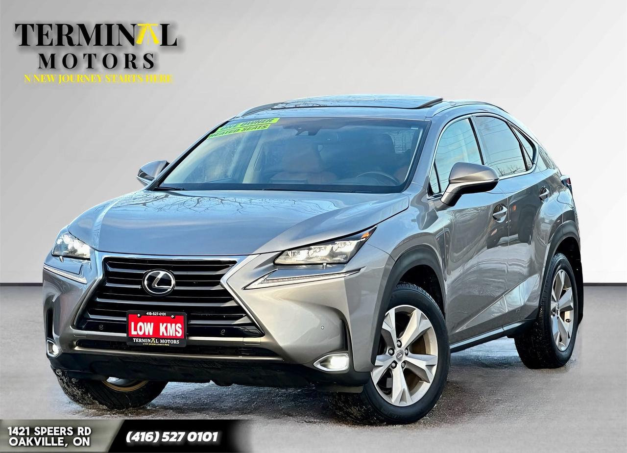 <p>#SAFTY CERTIFIED</p><div>#ONE OWNER <br />#2 YEARS WARRANTY INCLUDED <br />#LOW KMS <br /><br />2017 LEXUS NX 200t<br />IN EXCELLENT CONDITION INSIDE OUT THIS CAR IS ALMOST BRAND NEW <br /><br />VER NICE SILVER AND BROWN COLOUR COMBINATION ADDS A LUXURIOUS TOUCH <br /><br />ONLY 99,000 KMS <br /><br /><br />FEATURES AND HIGHLIGHTS <br />- HEADS UP DISPLAY <br />- ADAPTIVE CRUSE CONTROL<br />- LANE KEEPING ASSIST <br />- BLIND SPOT ASSIST<br />- COLLISION WARNING<br />- HID & ADAPTIVE HEADLIGHTS <br />- HEATED LEATHER SEATS<br />- POWER SEATS (FRONT AND REAR)<br />- HEATED STEERING WHEEL<br />- SUNROOF<br />- BACKUP CAMERA<br />- KEYLESS ENTRY & PUSH-BUTTON START<br />- ALL-WHEEL DRIVE (AWD)<br />- DUAL-ZONE CLIMATE CONTROL<br /><br /><br /><br /># BEING SOLD SAFETY CERTIFIED &ndash; INCLUDED IN THE PRICE!<br />FREE CARFAX REPORT WITH EVERY VEHICLE!<br /><br />Price + HST<br />Contact us today to book your appointment for viewing & test drive.<br /><br />Quality Used Cars &ndash; Transparent Pricing &ndash; Exceptional Service - We stand behind our vehicles. <br /><br />TERMINAL MOTORS<br />1421 Speers Rd, Oakville, ON L6L2X5<br />(416) 527-0101&nbsp;</div>