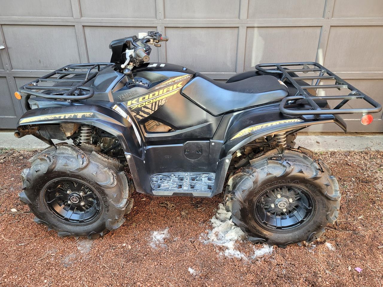 <p>Black</p><p>New Battery</p><p><span style=background-color: #ffffff;>Add a WARN 54 Pro-Vantage Plow for only $999</span></p><p>One Owner, Financing Available & Trade-ins Welcome!</p><p><span style=color: #222222; font-family: Lato, Arial, Helvetica, sans-serif; font-size: 14px; background-color: #ffffff;>Who said you cant work hard and look good doing it? The Kodiak 700 EPS SE adds the Special Edition colour and graphics to an already solid package. Equipped with all the features you need including a 2 trailer hitch receiver, pushbutton On-Command 4WD system, and multi-function LCD meter assembly, the Kodiak 700 EPS SE does not shy away from any job.</span></p><p><br style=box-sizing: border-box; color: #222222; font-family: Lato, Arial, Helvetica, sans-serif; font-size: 14px; background-color: #ffffff; /><span style=color: #222222; font-family: Lato, Arial, Helvetica, sans-serif; font-size: 14px; background-color: #ffffff;>Terrainability: Class-leading Electronic Power Steering (EPS) comes standard on the Kodiak EPS SE; Reduced fatigue, improved control and excellent trail feel; Industrys best speed-sensitive system</span><br style=box-sizing: border-box; color: #222222; font-family: Lato, Arial, Helvetica, sans-serif; font-size: 14px; background-color: #ffffff; /><br style=box-sizing: border-box; color: #222222; font-family: Lato, Arial, Helvetica, sans-serif; font-size: 14px; background-color: #ffffff; /><span style=color: #222222; font-family: Lato, Arial, Helvetica, sans-serif; font-size: 14px; background-color: #ffffff;>Power: 700-Class engine built to tackle the real world; Yamahas engineers wanted to boost the midrange performance of the Kodiak even further, to put power where you use it most; Features redesigned engine mounts, so despite the increase in performance, it runs even smoother than before</span></p><p><br style=box-sizing: border-box; color: #222222; font-family: Lato, Arial, Helvetica, sans-serif; font-size: 14px; background-color: #ffffff; /><span style=color: #222222; font-family: Lato, Arial, Helvetica, sans-serif; font-size: 14px; background-color: #ffffff;>Design: The Kodiak EPS SE receives a large instrument cluster with all-LCD screen; Easier readouts for visibility</span></p><p>&nbsp;</p>