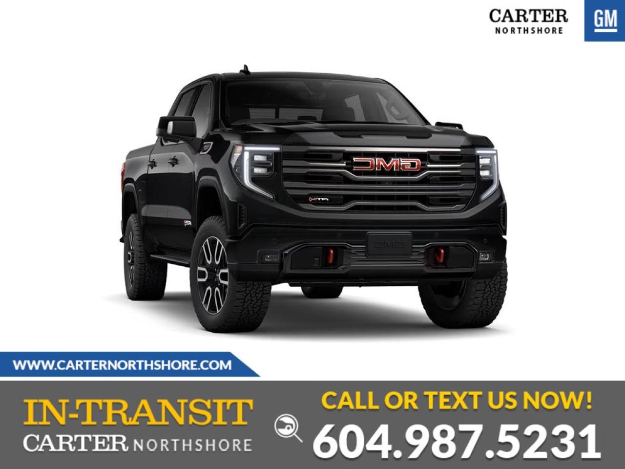 New 2025 GMC Sierra 1500 SHORT BOX CREW CAB 4WD/AT4 LEATHER for sale in North Vancouver, BC