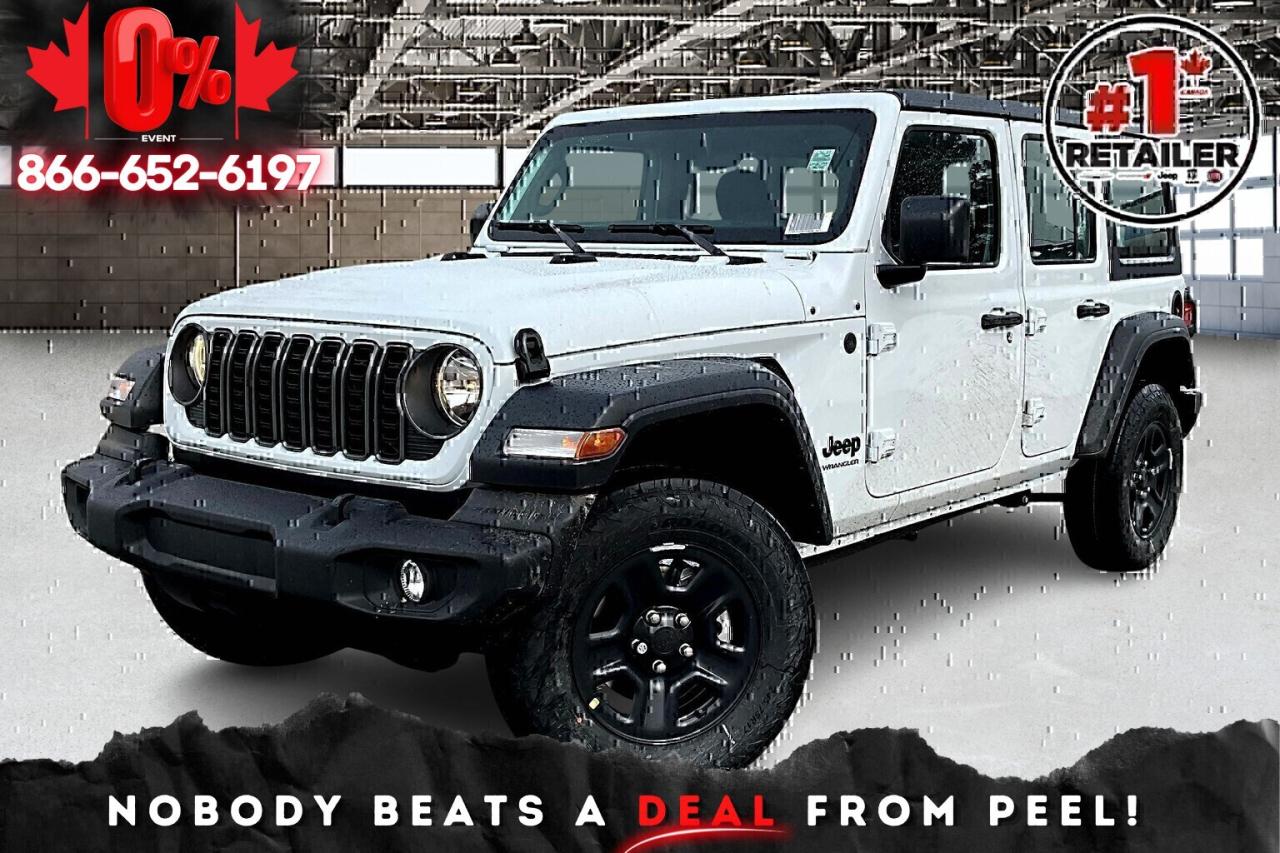 New 2025 Jeep Wrangler SPORT 4 DOOR | Power Windows & Locks | Hardtop for sale in Mississauga, ON