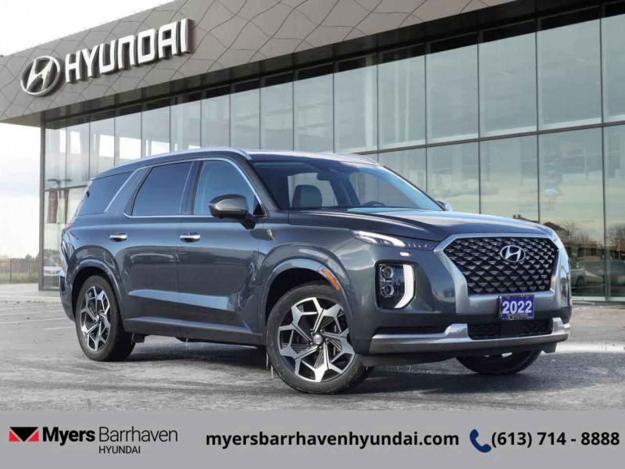 <b>Heads Up Display,  Cooled Seats,  Sunroof,  Leather Seats,  Premium Audio!</b><br> <br>  Compare at $42563 - Our Price is just $41323! <br> <br>   With an astonishing list of features accompanied by head turning style, this Palisade is sure to be an instant classic. This  2022 Hyundai Palisade is for sale today. <br> <br>The long wait for Hyundai to finally make an SUV big enough for your busy and active family is over. With a features list that would fit in with the luxury SUV segment attached to a family friendly interior, this Palisade was made to take the SUV segment by storm. For the next classic SUV people are sure to talk about for years, look no further than this Hyundai Palisade. This  SUV has 48,725 kms. Its  grey in colour  . It has an automatic transmission and is powered by a  291HP 3.8L V6 Cylinder Engine. <br> <br> Our Palisades trim level is Ultimate Calligraphy. With luxury features like a heads up display, a two row sunroof, and heated and cooled Nappa leather seats, this Palisade Ultimate Calligraphy proves family friendly does not have to be boring for adults. This trim also adds navigation, a 12 speaker Harman Kardon premium audio system, a power liftgate, remote start, and a 360 degree parking camera. This amazing SUV keeps you connected on the go with touchscreen infotainment including wireless Android Auto, Apple CarPlay, wi-fi, and a Bluetooth hands free phone system. A heated steering wheel, memory settings, proximity keyless entry, and automatic highbeams provide amazing luxury and convenience. This family friendly SUV helps keep you and your passengers safe with lane keep assist, forward collision avoidance, distance pacing cruise with stop and go, parking distance warning, blind spot assistance, and driver attention monitoring. <br> This vehicle has been upgraded with the following features: Heads Up Display,  Cooled Seats,  Sunroof,  Leather Seats,  Premium Audio,  Power Liftgate,  Remote Start.<br><br>This vehicle was previously a lease.<br> <br/><br>*LIFETIME ENGINE TRANSMISSION WARRANTY NOT AVAILABLE ON VEHICLES WITH KMS EXCEEDING 140,000KM, VEHICLES 8 YEARS & OLDER, OR HIGHLINE BRAND VEHICLE(eg. BMW, INFINITI. CADILLAC, LEXUS...) o~o