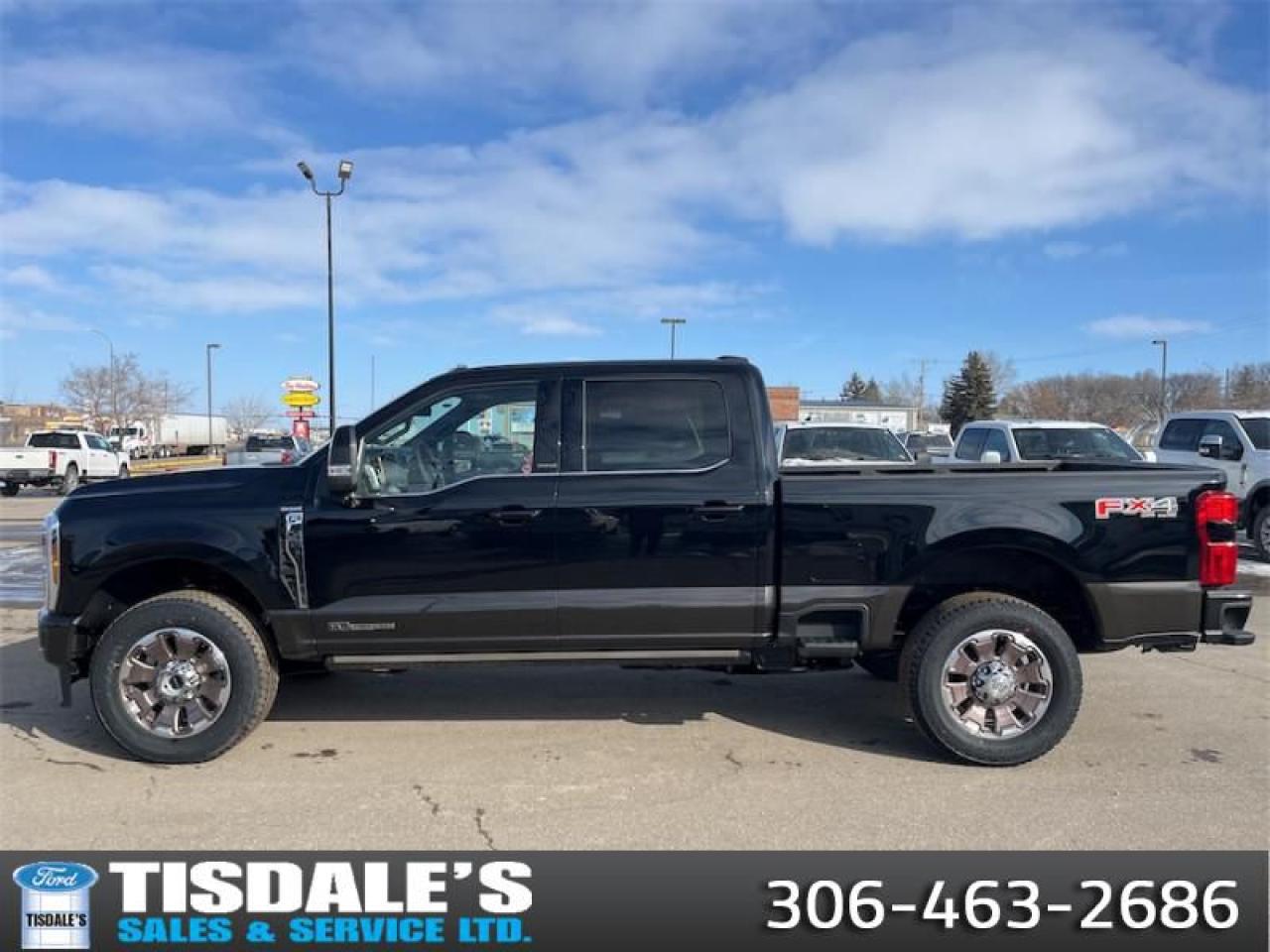 <b>FX4 Off-Road Package, 20 inch Aluminum Wheels, Spray-in Bedliner!</b><br> <br> <br> <br>Check out the large selection of new Fords at Tisdales today!<br> <br>  This Ford Super Duty is the toughest, most capable pickup truck that Ford has ever built, and thats saying a lot. <br> <br>The most capable truck for work or play, this heavy-duty Ford F-350 never stops moving forward and gives you the power you need, the features you want, and the style you crave! With high-strength, military-grade aluminum construction, this F-350 Super Duty cuts the weight without sacrificing toughness. The interior design is first class, with simple to read text, easy to push buttons and plenty of outward visibility. This truck is strong, extremely comfortable and ready for anything.<br> <br> This agate black metallic sought after diesel Crew Cab 4X4 pickup   has an automatic transmission and is powered by a  475HP 6.7L 8 Cylinder Engine. This vehicle has been upgraded with the following features: Fx4 Off-road Package, 20 Inch Aluminum Wheels, Spray-in Bedliner. <br><br> View the original window sticker for this vehicle with this url <b><a href=http://www.windowsticker.forddirect.com/windowsticker.pdf?vin=1FT8W3BT3SEC48940 target=_blank>http://www.windowsticker.forddirect.com/windowsticker.pdf?vin=1FT8W3BT3SEC48940</a></b>.<br> <br>To apply right now for financing use this link : <a href=http://www.tisdales.com/shopping-tools/apply-for-credit.html target=_blank>http://www.tisdales.com/shopping-tools/apply-for-credit.html</a><br><br> <br/> Total  cash rebate of $2500 is reflected in the price. Credit includes $2,500 Non-Stackable Cash.  Incentives expire 2025-03-31.  See dealer for details. <br> <br>Tisdales is not your standard dealership. Sales consultants are available to discuss what vehicle would best suit the customer and their lifestyle, and if a certain vehicle isnt readily available on the lot, one will be brought in. o~o