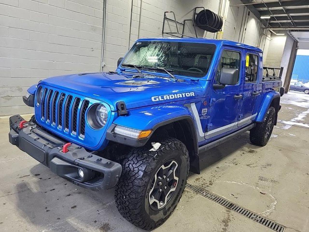 Used 2021 Jeep Gladiator Rubicon  | Leather | Tow Pkg | Heated Steering + Seats | Remote Start | Nav | TrailCam | Bedliner for sale in Guelph, ON