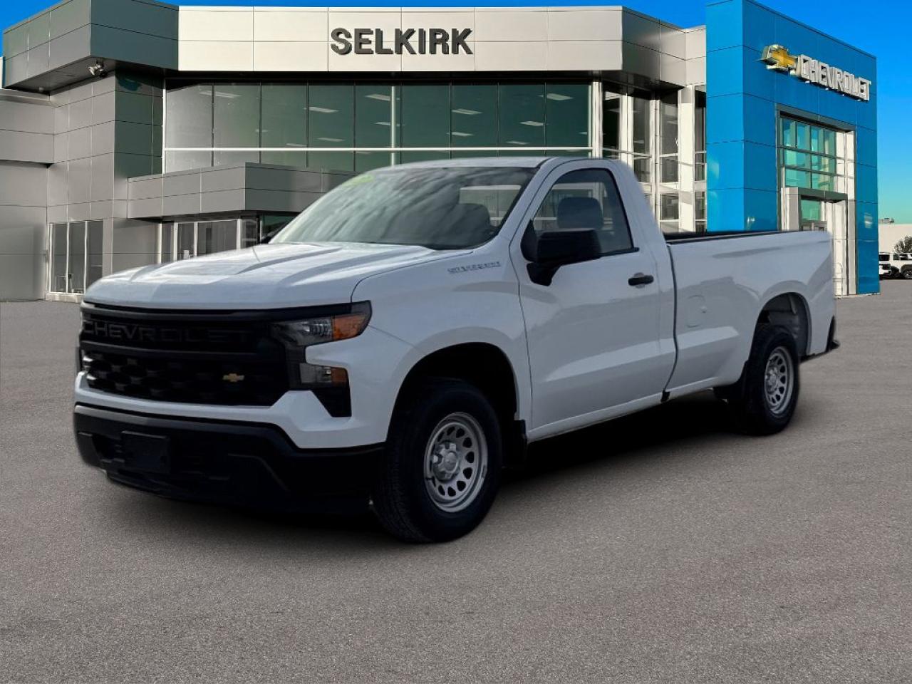 <b>Low Mileage, Forward Collision Alert,  Lane Keep Assist,  Android Auto,  Apple CarPlay,  Teen Driver!</b><br> <br>    A versatile bed and a smartly designed interior makes this Chevrolet Silverado the ultimate workhorse for any weekend adventure. This  2022 Chevrolet Silverado 1500 is fresh on our lot in Selkirk. <br> <br>Redesigned in 2022 this Chevy Silverado 1500 is functional and ergonomic, suited for the work-site or family life. Bold styling throughout gives it amazing curb appeal and a dominating stance on the road, while the its smartly designed interior keeps every passenger in superb comfort and connectivity on any trip. With brawn, brains and reliability, this muscular pickup was built by truck people, for truck people, and comes from the family of the most dependable, longest-lasting full-size pickups on the road. This low mileage  Regular Cab pickup  has just 18,053 kms. Its  summit white in colour  . It has an automatic transmission and is powered by a  310HP 2.7L 4 Cylinder Engine. <br> <br> Our Silverado 1500s trim level is Work Truck. This rugged Silverado Work Truck was built for a no-nonsense, hard working type of person. All work and no play makes for a dull day, so this pickup truck is equipped with the a modern Chevrolet Infotainment 3 System that features Apple CarPlay, Android Auto, and USB charging ports so your crews equipment is always ready to go. Remote keyless entry, power windows, and air conditioning offer modern convenience and comfort, while lane keep assist, automatic emergency braking, intellibeam automatic highbeams, and an HD rear view camera keep your crew safe. The useful Teen Driver systems also allows you to track driving habits and restrict certain features once you hand over the keys.  This vehicle has been upgraded with the following features: Forward Collision Alert,  Lane Keep Assist,  Android Auto,  Apple Carplay,  Teen Driver,  Remote Keyless Entry,  Power Windows. <br> <br>To apply right now for financing use this link : <a href=https://www.selkirkchevrolet.com/pre-qualify-for-financing/ target=_blank>https://www.selkirkchevrolet.com/pre-qualify-for-financing/</a><br><br> <br/><br>Selkirk Chevrolet Buick GMC Ltd carries an impressive selection of new and pre-owned cars, crossovers and SUVs. No matter what vehicle you might have in mind, weve got the perfect fit for you. If youre looking to lease your next vehicle or finance it, we have competitive specials for you. We also have an extensive collection of quality pre-owned and certified vehicles at affordable prices. Winnipeg GMC, Chevrolet and Buick shoppers can visit us in Selkirk for all their automotive needs today! We are located at 1010 MANITOBA AVE SELKIRK, MB R1A 3T7 or via phone at 204-482-1010.<br> Come by and check out our fleet of 40+ used cars and trucks and 260+ new cars and trucks for sale in Selkirk.  o~o