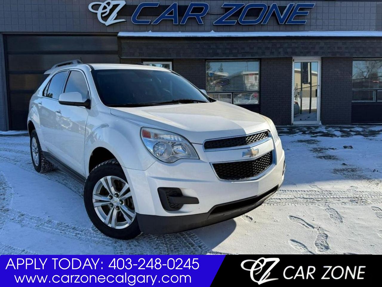 <p>Looking for a dependable and comfortable SUV? This <strong>2014 Chevrolet Equinox</strong> is the perfect choice! With its spacious interior, smooth ride, and impressive fuel efficiency, it’s ideal for daily commutes and family adventures.</p><h3><strong>Key Features:</strong></h3><p>Fuel-efficient <strong>2.4L 4-cylinder</strong><br /><strong>All-Wheel Drive (AWD)</strong> for all-weather confidence<br /><strong>Spacious seating for 5</strong> with ample cargo space<br /><strong>Excellent safety ratings</strong> with stability control, airbags & rearview camera</p><p>This <strong>2014 Chevy Equinox</strong> is a reliable, well-rounded SUV that delivers great performance and comfort at an affordable price. Don’t miss out—visit us today for a test drive!</p><p>Visit our website for the <a href=https://vhr.carfax.ca/?id=MLF5iacFPhZ6k6MzQ59sjvxmhSIT2rCQ><span style=color: #3598db;><strong>CARFAX LINK</strong></span></a></p><p>Looking for Your Dream Car? Call Car Zone Today!</p><p><span style=font-family: Inter, ui-sans-serif, system-ui, -apple-system, BlinkMacSystemFont, Segoe UI, Roboto, Helvetica Neue, Arial, Noto Sans, sans-serif, Apple Color Emoji, Segoe UI Emoji, Segoe UI Symbol, Noto Color Emoji;>Thanks for viewing our Car Zone inventory. All of our vehicles come fully detailed with a Carfax and a mechanical fitness assessment. Drive this home today! Easy financing options. All credit welcome. <strong><a href=carzonecalgary.ca/financing><span style=color: #3598db;>APPLY NOW</span></a> </strong>We even take trades. Same day approvals at <a href=carzonecalgary.ca><strong><span style=color: #3598db;>CARZONECALGARY</span></strong></a> or visit us in person at 2036 36 Street SE Calgary for a hassle free test drive. Let our friendly team of experts book an appointment with you and show you the Car Zone difference! AMVIC licensed dealer. </span></p>