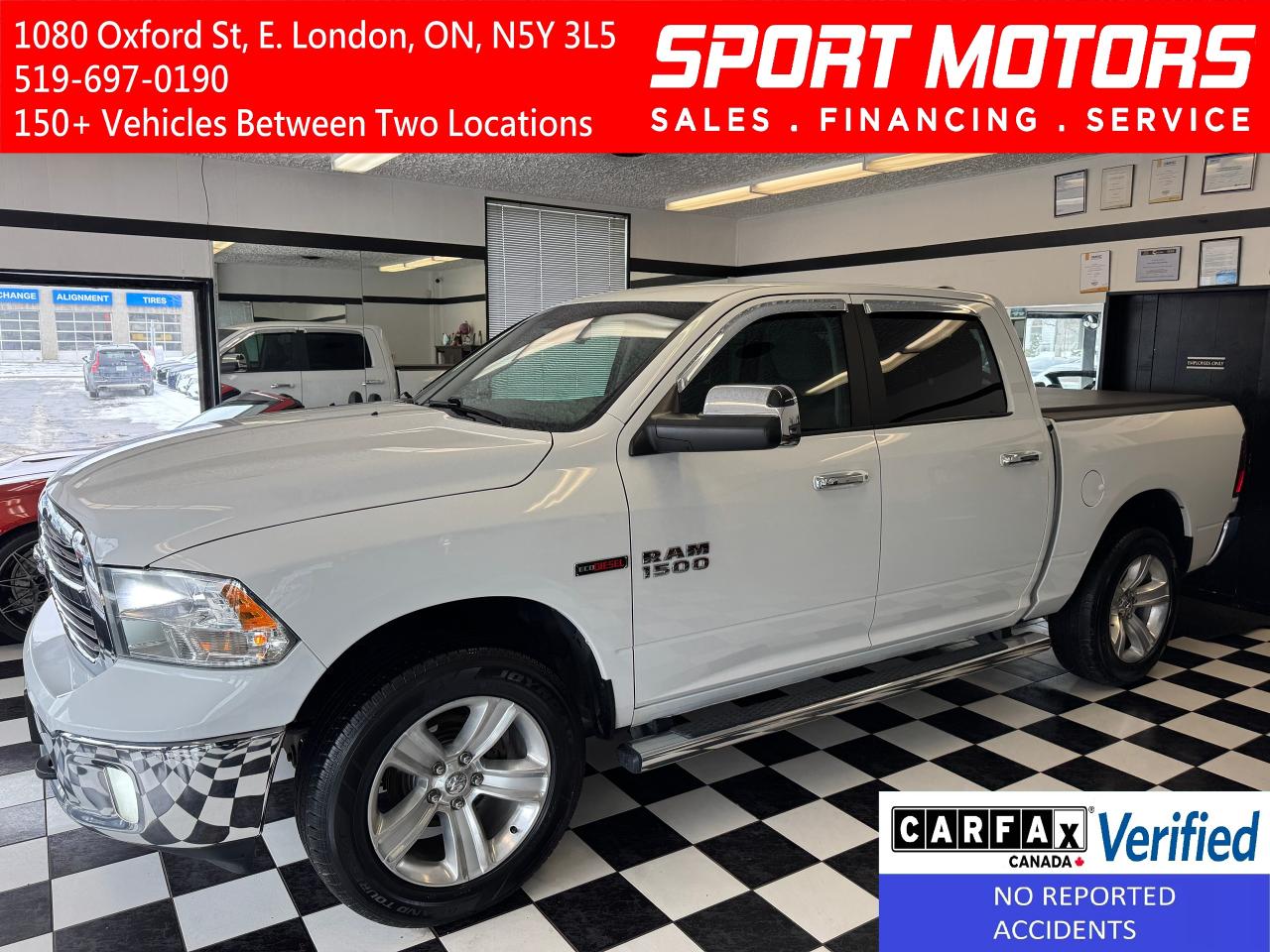 Used 2017 RAM 1500 Big Horn Eco Diesel+Camera+New Tires+CLEAN CARFAX for sale in London, ON