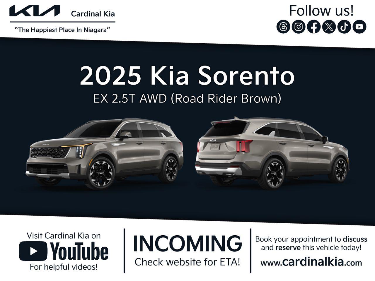 New 2025 Kia Sorento EX for sale in Niagara Falls, ON