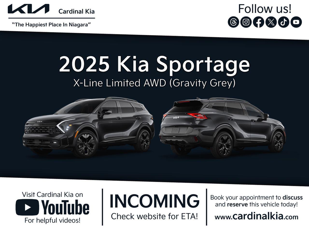 New 2025 Kia Sportage X-line Limited for sale in Niagara Falls, ON