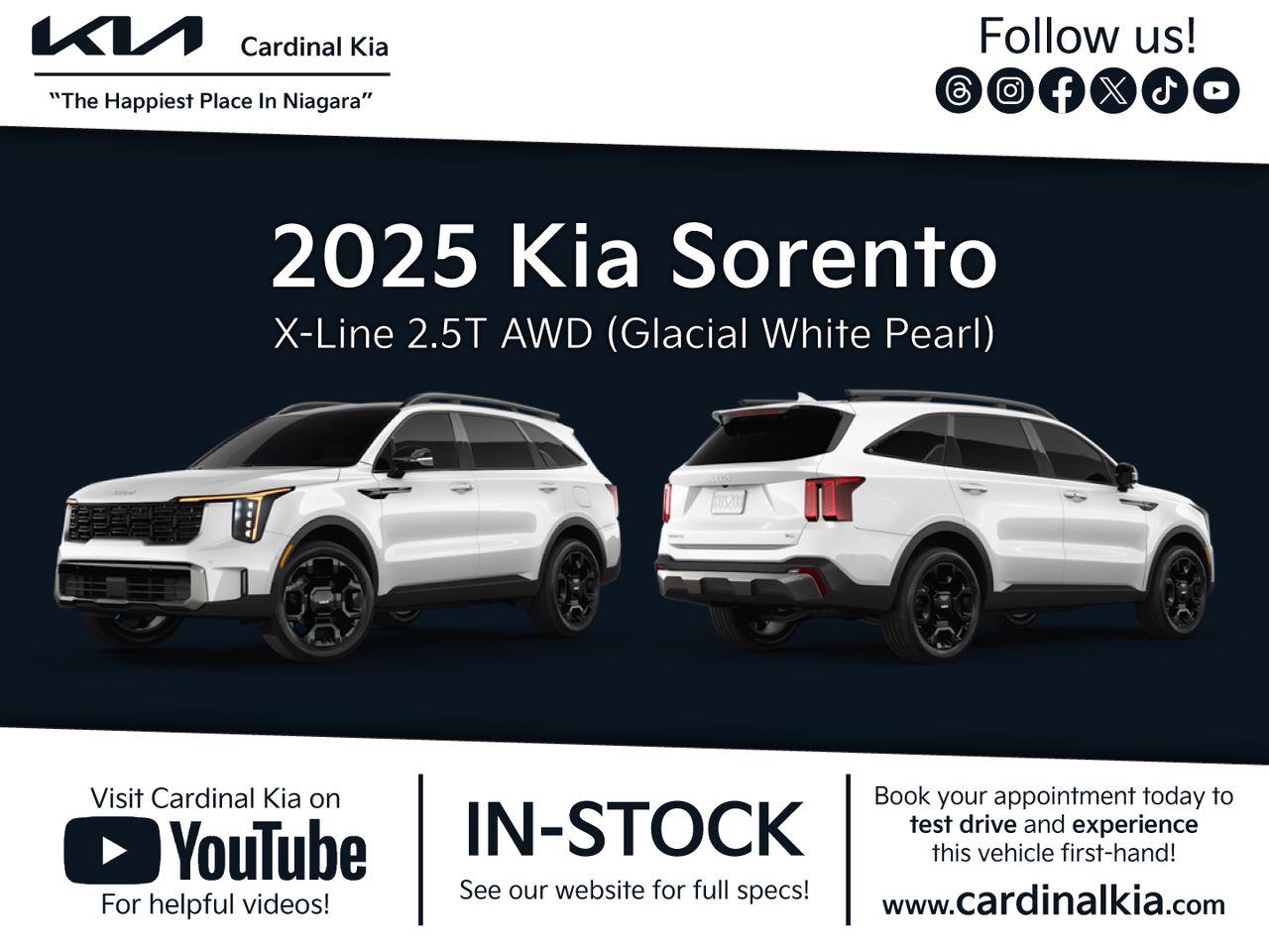 New 2025 Kia Sorento X-Line for sale in Niagara Falls, ON