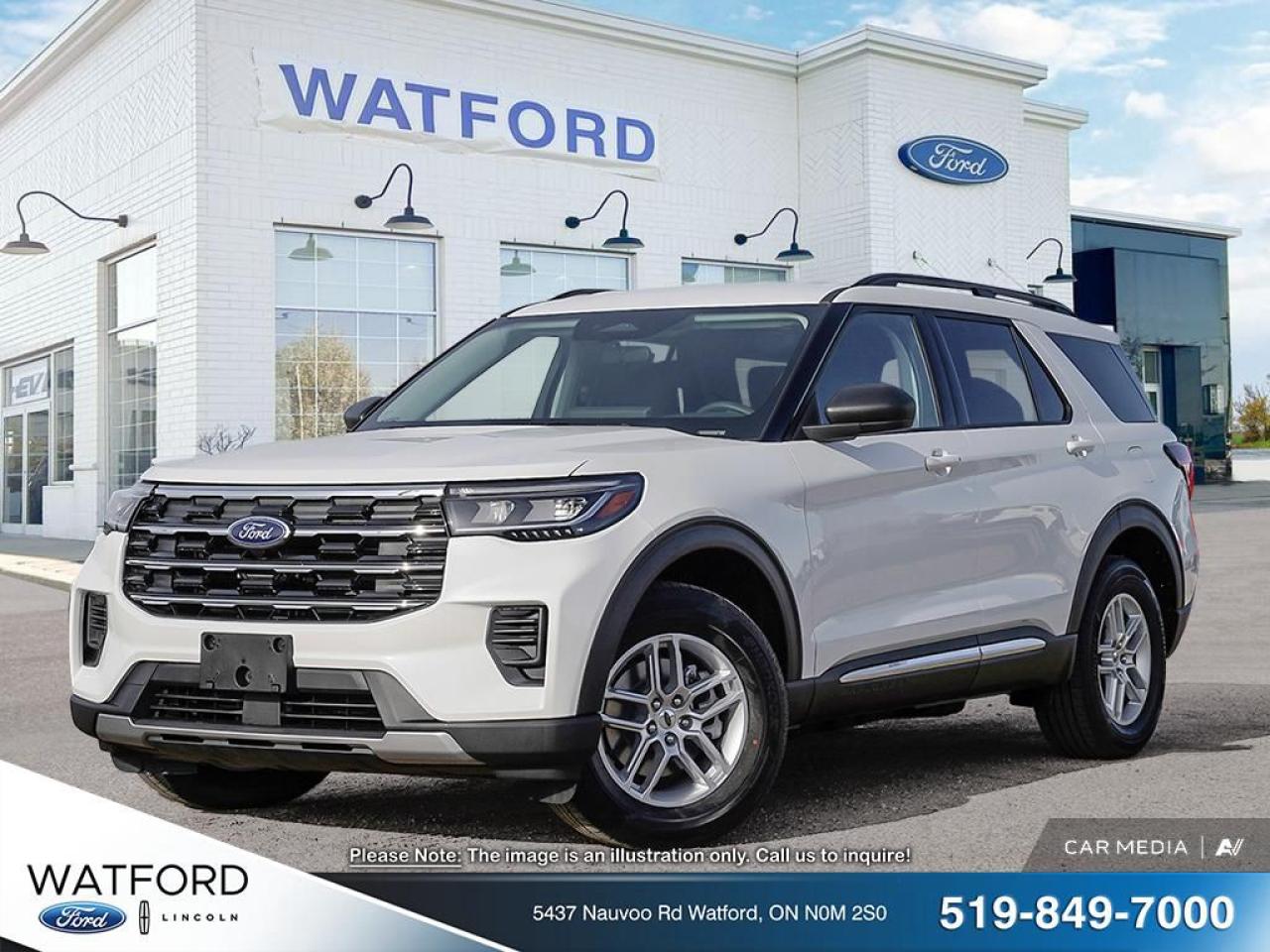 <p>ACTIVE 4WD

ENGINE: 2.3L ECOBOOST I-4
TRANSMISSION: 10-SPEED AUTOMATIC
EQUIPMENT GROUP 200A STANDARD PACKAGE
SPACE WHITE METALLIC
STANDARD PAINT
DARK GREY/ONYX HEATED UNIQUE CLOTH CAPTAINS</p>
<a href=http://www.watfordford.com/new/inventory/Ford-Explorer-2025-id11862026.html>http://www.watfordford.com/new/inventory/Ford-Explorer-2025-id11862026.html</a>