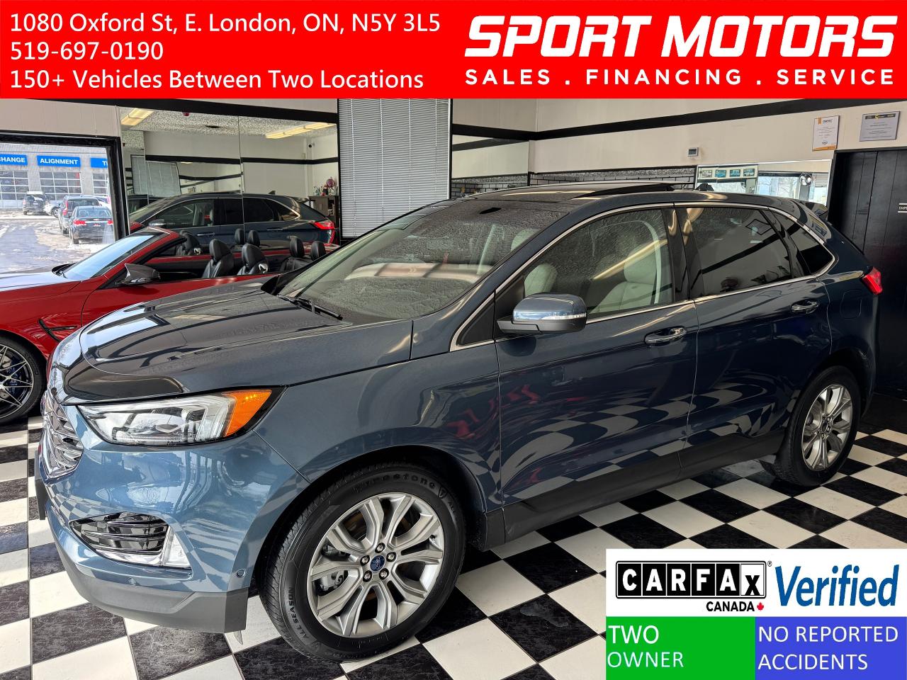 Used 2019 Ford Edge Titanium AWD+Roof+GPS+Cooled Leather+CLEAN CARFAX for sale in London, ON