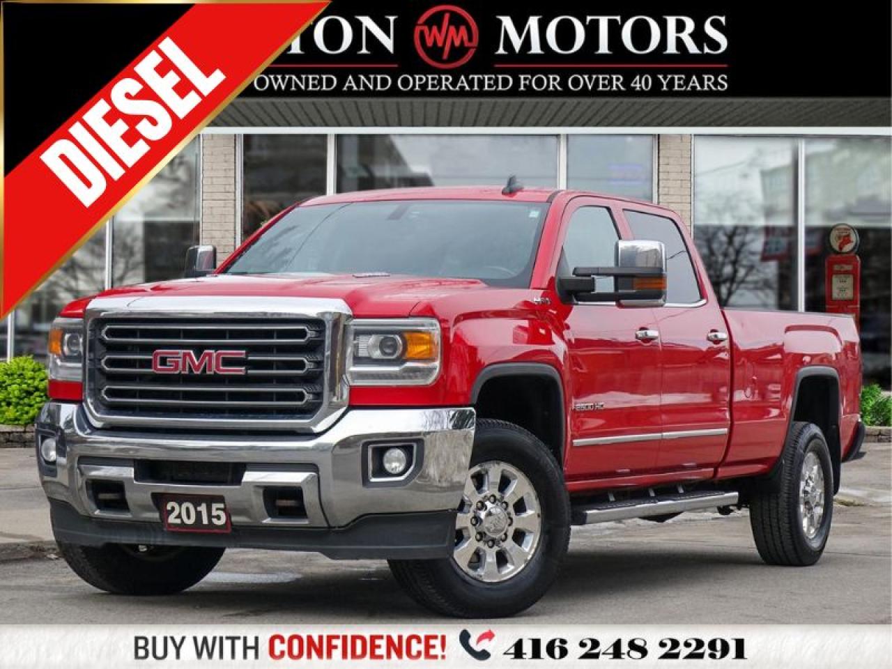 2015 GMC Sierra 2500 DIESEL*LONG BOX*4X4*CREW CAB*LEATHER*