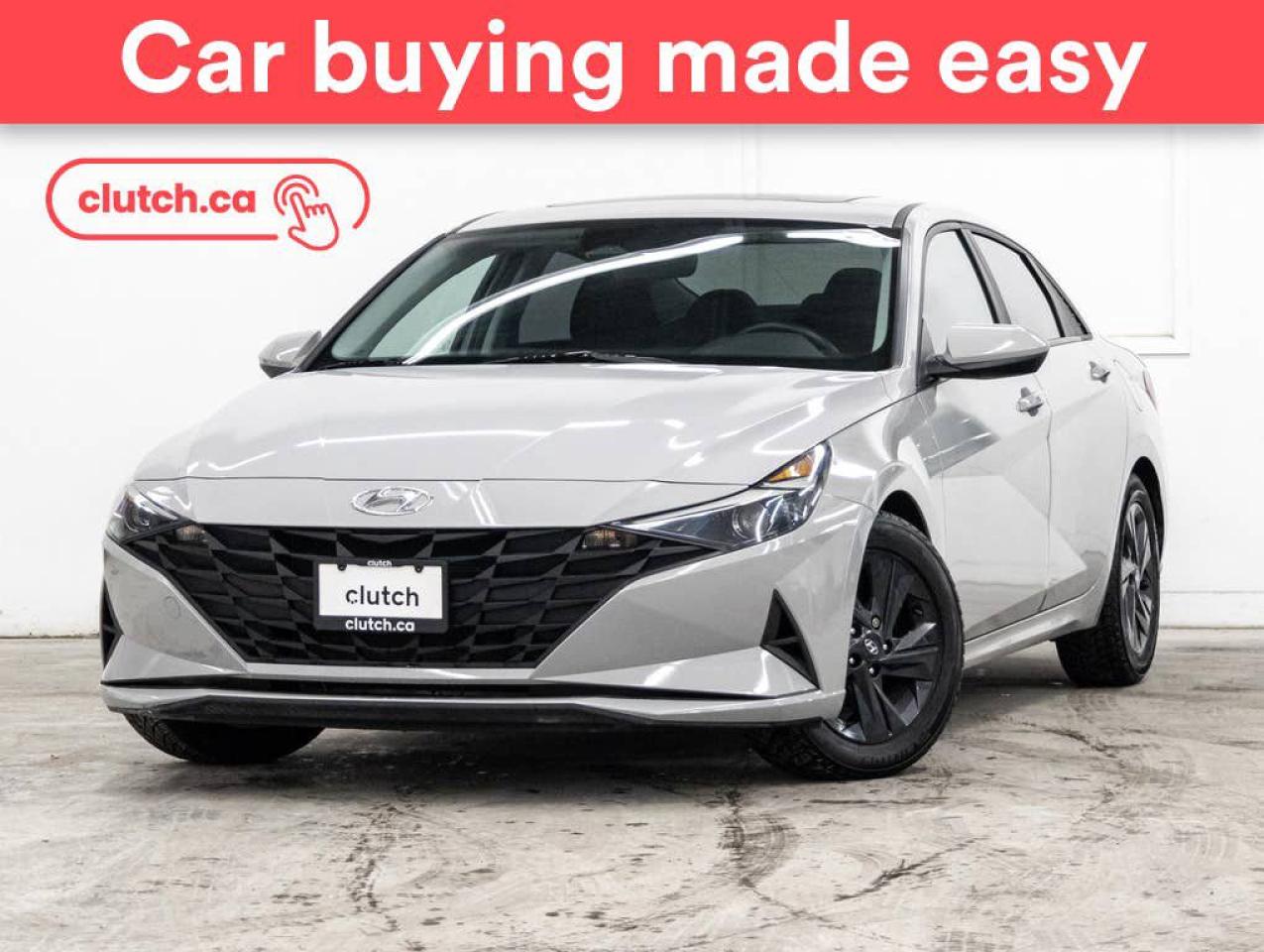 1 OWNER / Dual Zone A/C  , Heated Front Seats, SOS Call Assist   and more!<br> <br>Clutch is the largest online used car retailer in Canada, delivering a seamless, hassle-free car-buying experience to drivers everywhere. Shop hundreds of used cars online, get the right one delivered to your door, and enjoy peace of mind with our optional 10-Day Money-Back Guarantee. How sweet is that? To learn more, visit clutch.ca.<br> <br>The top features for this 2022 Hyundai Elantra include:<br> <br>Dual Zone A/C<br>Heated Front Seats<br>SOS Call Assist<br>Power Moonroof<br>USB Ports<br>Bluetooth<br>Push Button Start<br>PowerSideMirrors<br> <br>Seamless home delivery - Delivery to your door in a matter of days. Available on select packages.<br> <br>Try it out for 10 days - If you do not like it, we will take it back. Available on select packages. <br> <br>Quality assured - All cars go through our rigorous 210-point inspection and reconditioning process.<br> <br>Peace of mind - Optional 3-month Standard Warranty, with additional warranty options available.<br> <br>Haggle-free - No haggling or hard sells.<br> <br>100% Transparency - Full inspection reports on every car, including high-res photography and a free Carfax report.<br> <br>Listed price is for cash purchase only and does not include taxes, Shipping Fees (if applicable), Delivery Fees (if applicable), government licensing fees. 10-day Money Back Guarantee, 3-month Standard Warranty, and home delivery are available with select packages.<br> <br>Previous Provincial Registrations:<br>Ontario<br> <br>Stock # 44740