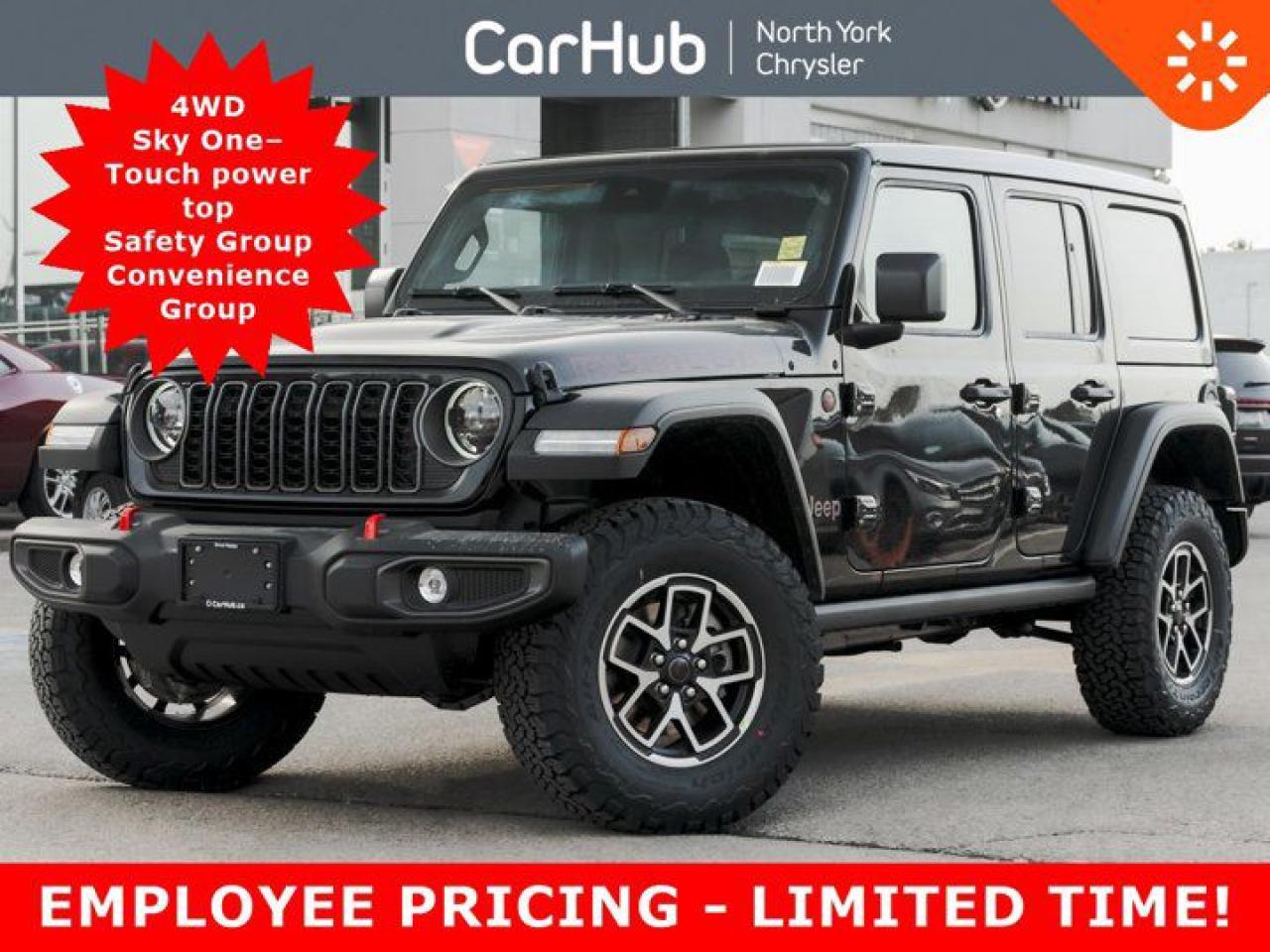 New 2025 Jeep Wrangler Rubicon 4WD Sky OneTouch power top Safety Group  Convenience Group for sale in Thornhill, ON