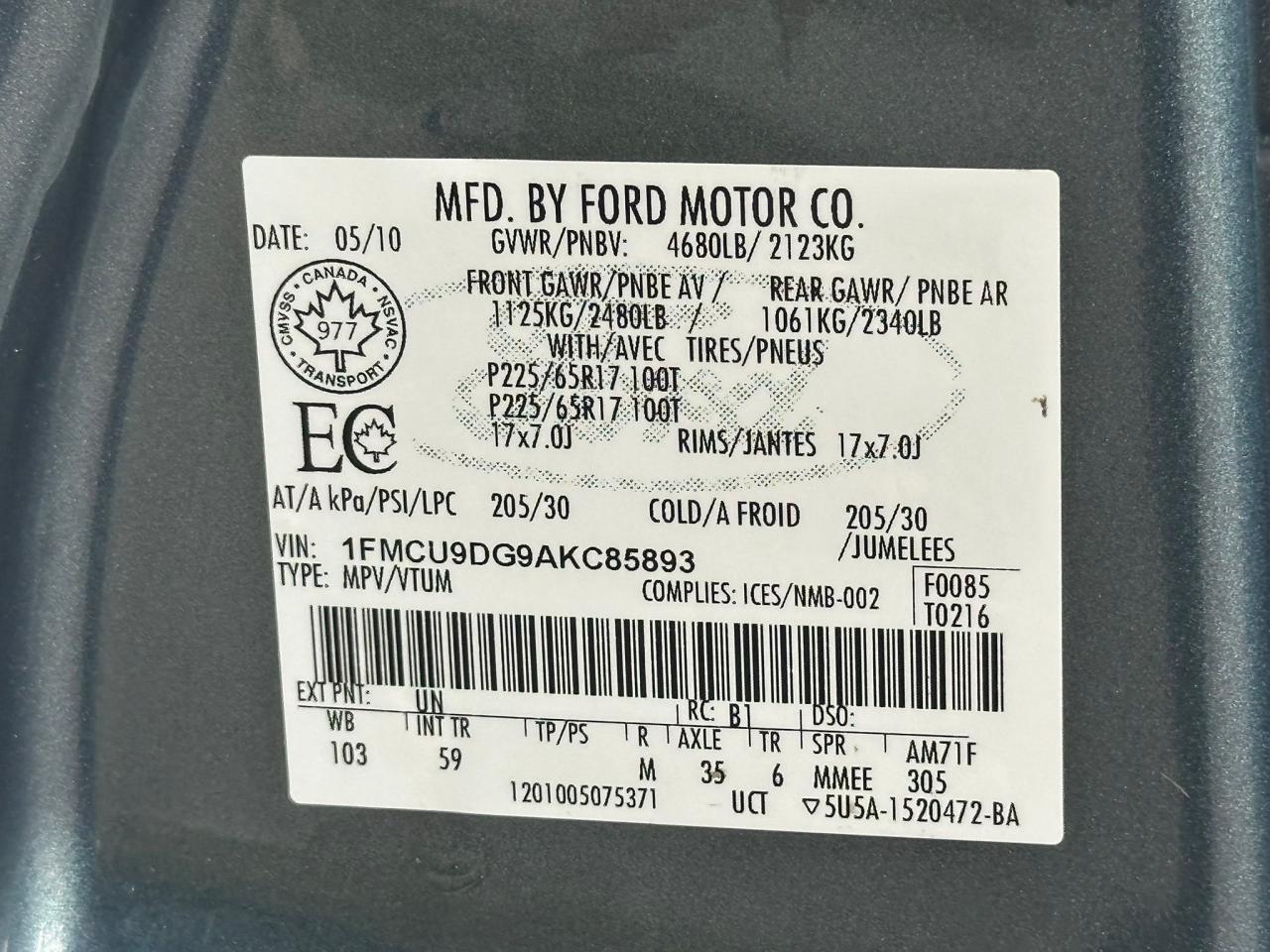 2010 Ford Escape 4WD 4DR V6 AUTO XLT - Photo #31