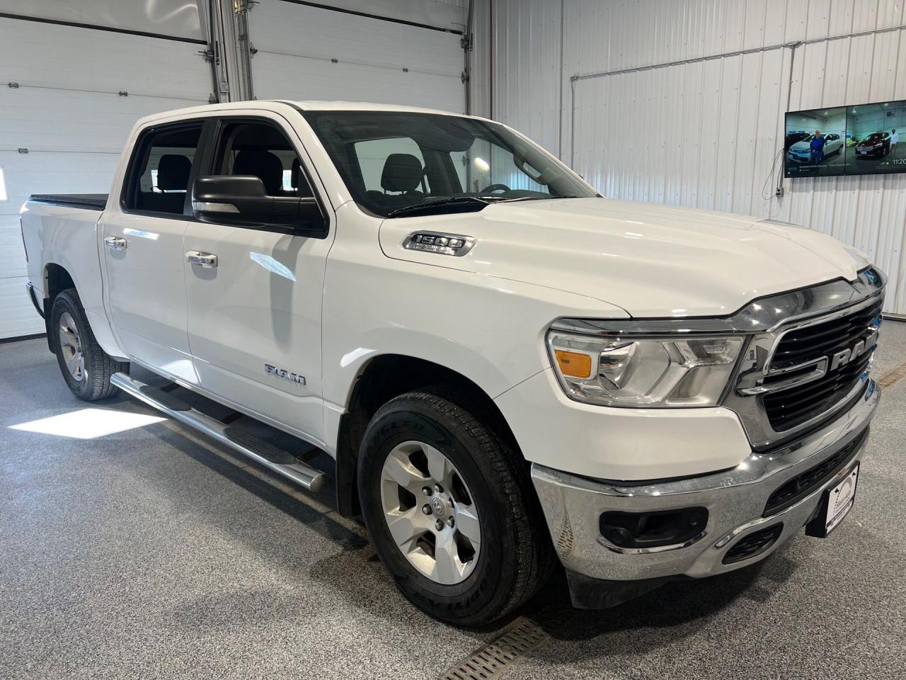 Used 2019 RAM 1500 Big Horn Crew Cab SWB 4WD #tonneau cover for sale in Brandon, MB