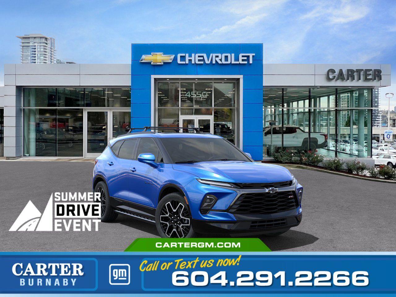 New 2024 Chevrolet Blazer 1RS AWD | Alum Wheels/Vented Seats/HD Cam for sale in Burnaby, BC