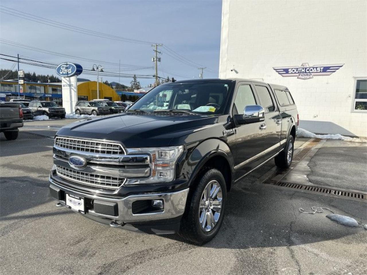 <b>Leather Seats, Sunroof, FX4 Off-Road Package, 502A Luxury Equipment Group, 20 inch Chrome Wheels!</b><br> <br> <p style=color:Blue;><b>Upgrade your ride at South Coast Ford with peace of mind! Our used vehicles come with a minimum of 10,000 km and 6 months of Comprehensive Vehicle Warranty. Drive with confidence knowing your investment is protected.</b></p><br> <br> Compare at $48400 - Our Price is just $46990! <br> <br>   The Ford F-150 is for those who think a day off is just an opportunity to get more done. This  2019 Ford F-150 is fresh on our lot in Sechelt. <br> <br>The perfect truck for work or play, this versatile Ford F-150 gives you the power you need, the features you want, and the style you crave! With high-strength, military-grade aluminum construction, this F-150 cuts the weight without sacrificing toughness. The interior design is first class, with simple to read text, easy to push buttons and plenty of outward visibility.This  Crew Cab 4X4 pickup  has 77,551 kms. Its  agate black in colour  and is completely accident free based on the <a href=https://vhr.carfax.ca/?id=pskJAlz2C/e24/ICkhGJ5TxLpWjR7sLc target=_blank>CARFAX Report</a> . It has a 10 speed automatic transmission and is powered by a  395HP 5.0L 8 Cylinder Engine.  It may have some remaining factory warranty, please check with dealer for details. <br> <br> Our F-150s trim level is Lariat. This luxurious Ford F-150 Lariat comes loaded with premium features such as leather heated and cooled seats, body coloured exterior accents, a proximity key with push button start, dynamic hitch assist and Ford Co-Pilot360 that features pre-collision assist, automatic emergency braking and rear parking sensors. Enhanced features also includes unique aluminum wheels, SYNC 3 with enhanced voice recognition featuring Apple CarPlay and Android Auto, FordPass Connect 4G LTE, power adjustable pedals, a powerful audio system with SiriusXM radio, cargo box lights, a smart device remote engine start, dual zone climate control and a handy rear view camera to help when backing out of tight spaces. This vehicle has been upgraded with the following features: Leather Seats, Sunroof, Fx4 Off-road Package, 502a Luxury Equipment Group, 20 Inch Chrome Wheels, Power Running Boards, Tailgate Step With Tailgate Lift Assist. <br> To view the original window sticker for this vehicle view this <a href=http://www.windowsticker.forddirect.com/windowsticker.pdf?vin=1FTFW1E59KFB54743 target=_blank>http://www.windowsticker.forddirect.com/windowsticker.pdf?vin=1FTFW1E59KFB54743</a>. <br/><br> <br>To apply right now for financing use this link : <a href=https://www.southcoastford.com/financing/ target=_blank>https://www.southcoastford.com/financing/</a><br><br> <br/><br> Buy this vehicle now for the lowest bi-weekly payment of <b>$352.73</b> with $0 down for 84 months @ 8.99% APR O.A.C. ( Plus applicable taxes -  $595 Administration Fee included    / Total Obligation of $64197  ).  See dealer for details. <br> <br>Call South Coast Ford Sales or come visit us in person. Were convenient to Sechelt, BC and located at 5606 Wharf Avenue. and look forward to helping you with your automotive needs.<br><br> Come by and check out our fleet of 30+ used cars and trucks and 70+ new cars and trucks for sale in Sechelt.  o~o