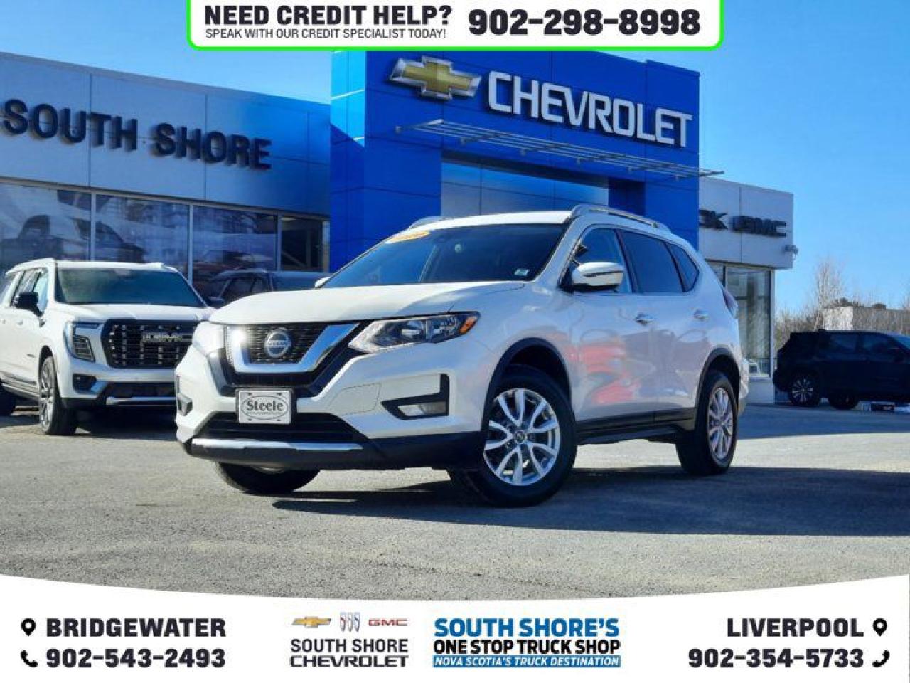 Recent Arrival! White 2020 Nissan Rogue SV For Sale, Bridgewater AWD CVT with Xtronic 2.5L 4-Cylinder DOHC 16V Clean Car Fax, AWD, ABS brakes, Air Conditioning, AM/FM radio: SiriusXM, Brake assist, CD player, Delay-off headlights, Driver vanity mirror, Dual front impact airbags, Electronic Stability Control, Front fog lights, Fully automatic headlights, Heated door mirrors, Heated front seats, Illuminated entry, Low tire pressure warning, Occupant sensing airbag, Outside temperature display, Overhead airbag, Overhead console, Passenger vanity mirror, Power door mirrors, Power driver seat, Power steering, Power windows, Rear window defroster, Rear window wiper, Remote keyless entry, Security system, Speed control, Speed-sensing steering, Spoiler, Steering wheel mounted audio controls, Tachometer, Telescoping steering wheel, Tilt steering wheel, Traction control, Trip computer, Variably intermittent wipers.