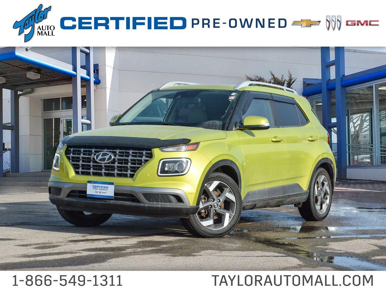 Used 2020 Hyundai Venue Ultimate w/Grey-Lime Interior- Certified - $147 B/W for sale in Kingston, ON
