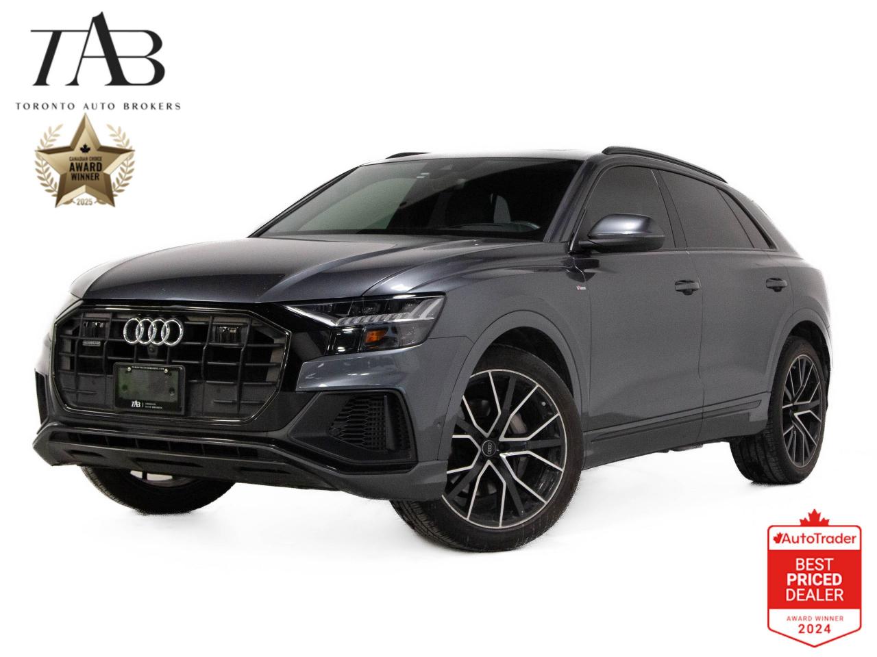 This beautiful 2019 Audi Q5 S-Line is a local Ontario vehicle. With its sleek, bold design, enhanced by stunning 22-inch wheels, this SUV demands attention wherever it goes. Inside, the high-tech cabin features a panoramic sunroof and a dynamic heads-up display, offering a driving experience thats as exhilarating as it is refined.

Key features Include:

Bang & Olufsen Premium Brand
Heads-Up Display
Adaptive Cruise Control
Electronic Suspension Control
Surround View Camera System
Regenerative Braking System
Hill Descent Off-Road Driving Assist
Power Tilt and Telescopic Steering Wheel
Lane Deviation Sensors
Rear Privacy Glass
Power Driver Seat Easy Entry
Automatic Climate Control
Alloy Shift Knob Trim
Panoramic Sunroof
Front Cross Traffic Alert

NOW OFFERING 3 MONTH DEFERRED FINANCING PAYMENTS ON APPROVED CREDIT. 

WE OFFER THE BEST FINANCE RATES, AND DONT CHARGE ANY FINANCING FEE 

Looking for a top-rated pre-owned luxury car dealership in the GTA? Look no further than Toronto Auto Brokers (TAB)! Were proud to have won multiple awards, including the 2024 AutoTrader Best Priced Dealer, the 2024 CarGurus Award, the 2025 Top Choice Award, the 2025 Canadian Choice Award, the 2024 Three Best Rated Dealer Award, and many more!

With 30 years of experience serving the Greater Toronto Area, TAB is a respected and trusted name in the pre-owned luxury car industry. Our 30,000 sq.Ft indoor showroom is home to a wide range of luxury vehicles from top brands like BMW, Mercedes-Benz, Audi, Porsche, Land Rover, Jaguar, Aston Martin, Bentley, Maserati, and more. And we dont just serve the GTA, were proud to offer our services to all cities in Canada, including Vancouver, Montreal, Calgary, Edmonton, Winnipeg, Saskatchewan, Halifax, and more.

At TAB, were committed to providing a no-pressure environment and honest work ethics. As a family-owned and operated business, we treat every customer like family and ensure that every interaction is a positive one. Come experience the TAB Lifestyle at its truest form, luxury car buying has never been more enjoyable and exciting!

We offer a variety of services to make your purchase experience as easy and stress-free as possible. From competitive and simple financing and leasing options to extended warranties, aftermarket services, and full history reports on every vehicle, we have everything you need to make an informed decision. We welcome every trade, even if youre just looking to sell your car without buying, and when it comes to financing or leasing, we offer same day approvals, with access to over 50 lenders, including all of the banks in Canada. Feel free to check out your own Equifax credit score without affecting your credit score, simply click on the Equifax tab above and see if you qualify.

So if youre looking for a luxury pre-owned car dealership in Toronto, look no further than TAB! We proudly serve the GTA, including Toronto, Etobicoke, Woodbridge, North York, York Region, Vaughan, Thornhill, Richmond Hill, Mississauga, Scarborough, Markham, Oshawa, Peteborough, Hamilton, Newmarket, Orangeville, Aurora, Brantford, Barrie, Kitchener, Niagara Falls, Oakville, Cambridge, Kitchener, Waterloo, Guelph, London, Windsor, Orillia, Pickering, Ajax, Whitby, Durham, Cobourg, Belleville, Kingston, Ottawa, Montreal, Vancouver, Winnipeg, Calgary, Edmonton, Regina, Halifax, and more.

Call us today or visit our website to learn more about our inventory and services. And remember, all prices exclude applicable taxes and licensing, and vehicles can be certified at an additional cost of $799.