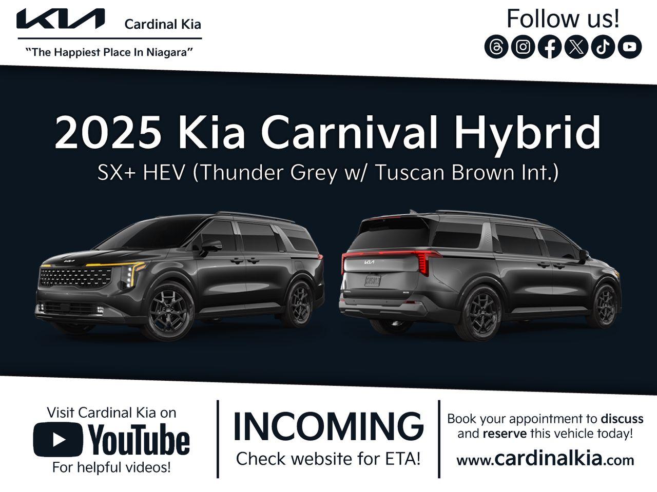 New 2025 Kia Carnival HEV SX+ for sale in Niagara Falls, ON