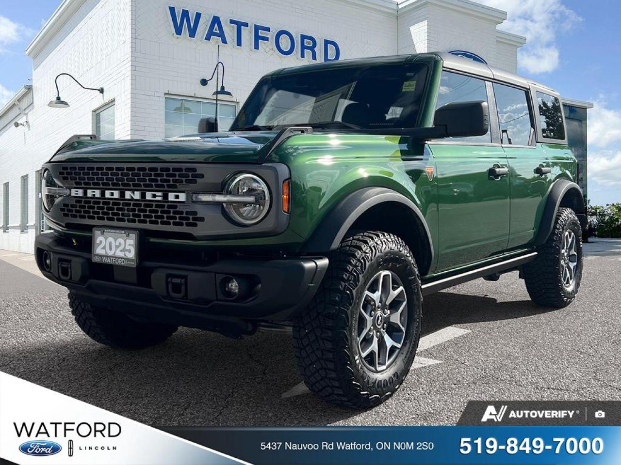 Used 2025 Ford Bronco BADLANDS 4 DOOR 4X4 for sale in Watford, ON