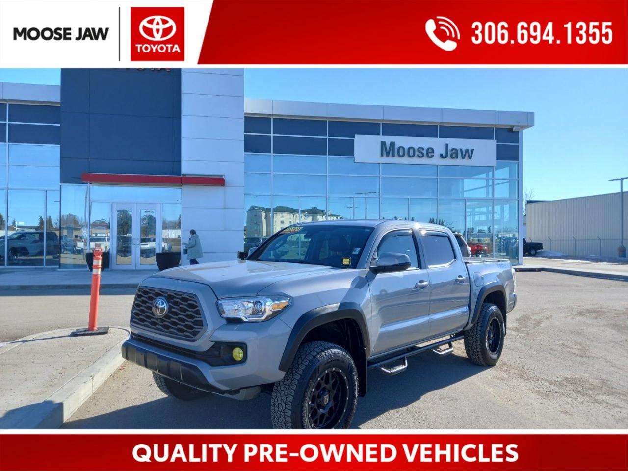 Used 2020 Toyota Tacoma LOCAL ACCIDENT FREE TRADE,TRD OFF ROAD PREMIUM PKG,POWER HEATED LTR SEATS,MOONROOF,MULTI TERRAIN VIE for sale in Moose Jaw, SK