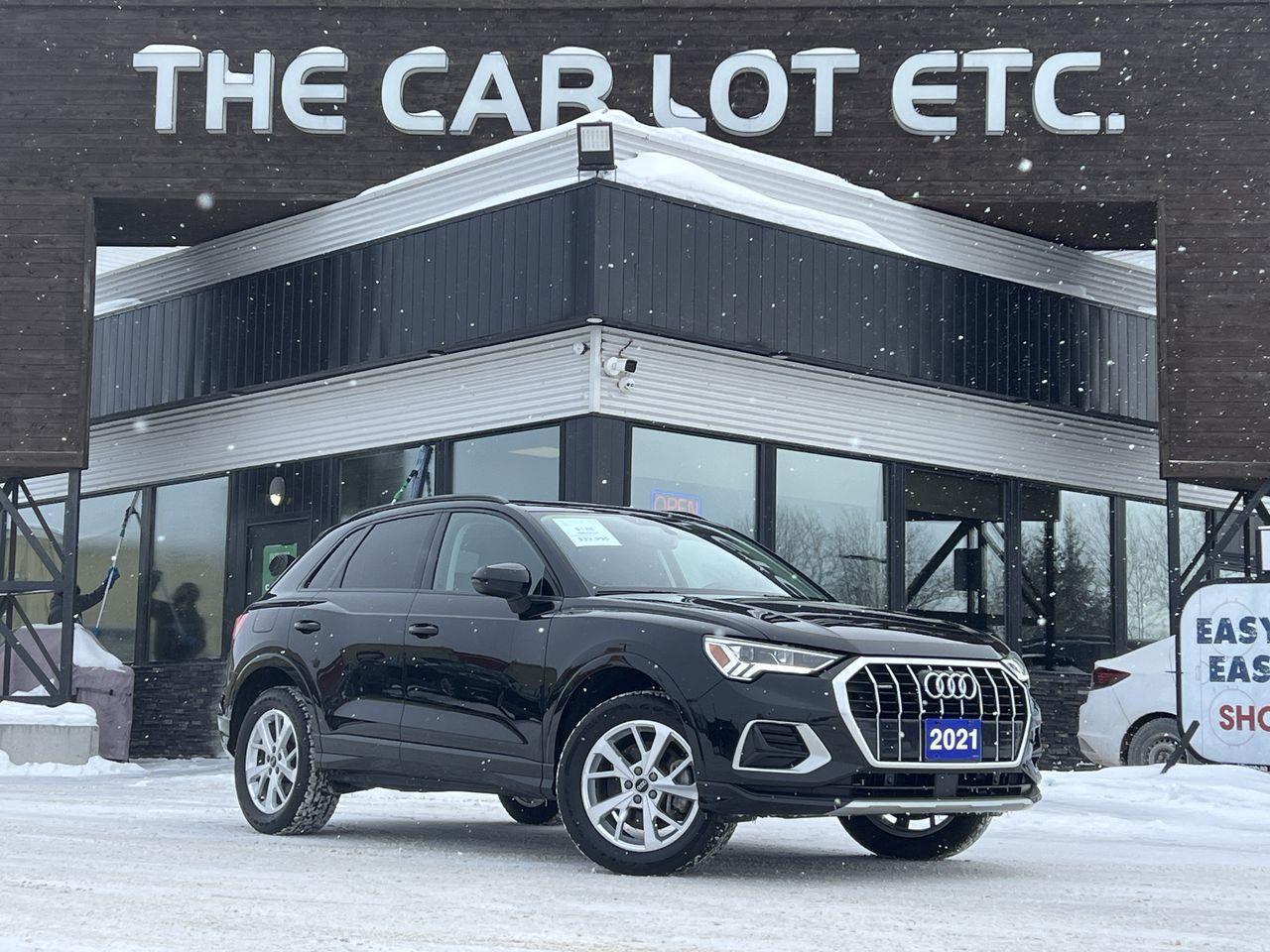 Used 2021 Audi Q3 45 Komfort APPLE CARPLAY/ANDROID AUTO, BACK UP CAM, HEATED LEATHER SEATS/STEERING WHEEL, MOONROOF!! for sale in Sudbury, ON