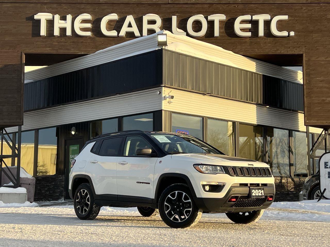 Used 2021 Jeep Compass Trailhawk APPLE CARPLAY/ANDROID AUTO, HEATED LEATHER SEATS/STEERING WHEEL, BACK UP CAM, SIRIUS XM! for sale in Sudbury, ON