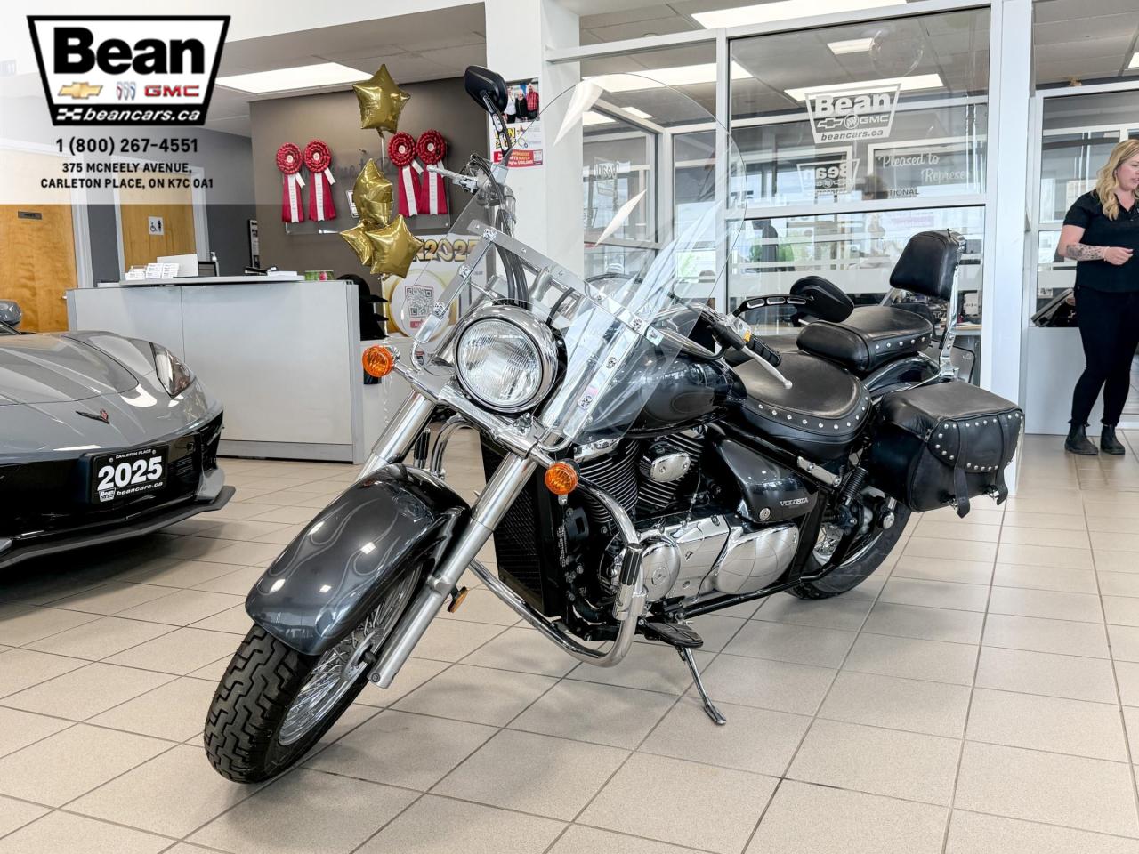 Used 2004 Suzuki VL800 805CC MOTORCYCLE WITH COBRA EXHAUST, WINDSHIELD, HIGHWAY BARS, SADDLEBAGS, PASSENGER BACKREST for sale in Carleton Place, ON