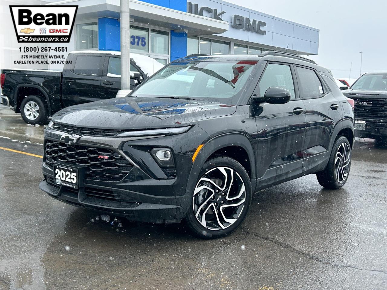 New 2025 Chevrolet TrailBlazer RS 1.3L 3 CYL WITH REMOTE START/ENTRY, HEATED SEATS, HEATED STEERING WHEEL, HD REAR VISION CAMERA, APPLE CARPLAY AND ANDROID AUTO for sale in Carleton Place, ON