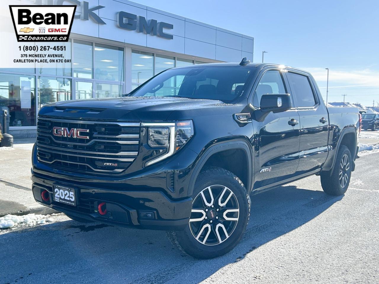 New 2025 GMC Sierra 1500 AT4 3.0L V6 WITH REMOTE START/ENTRY, HEATED FRONT & REAR SEATS, VENTILATED FRONT SEATS, HEATED STEERING WHEEL, BOSE SOUND SYSTEM for sale in Carleton Place, ON