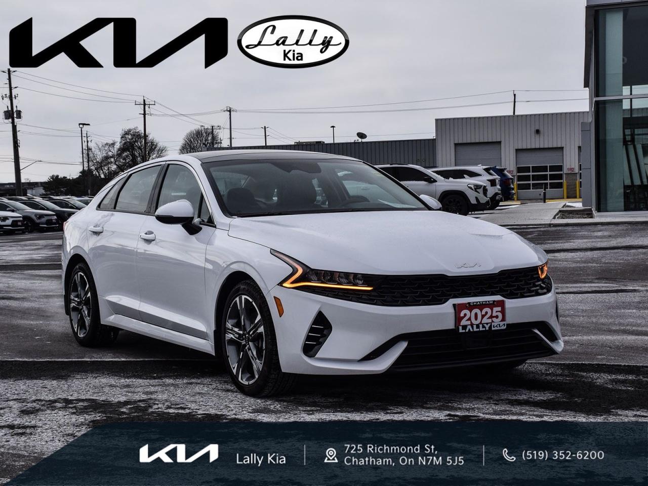 Used 2023 Kia K5 EX AWD | APPLE CARPLAY & ANDROID AUTO | HEATED FRONT BUCKET SEATS | HEATED STEERING WHEEL | POWER MOONROOF | SOFINO SYNTHETIC LEATHER SEAT TRIM | STEERING WHEEL MOUNTED AUDIO CONTROLS | TURN SIGNAL INDIC for sale in Chatham, ON