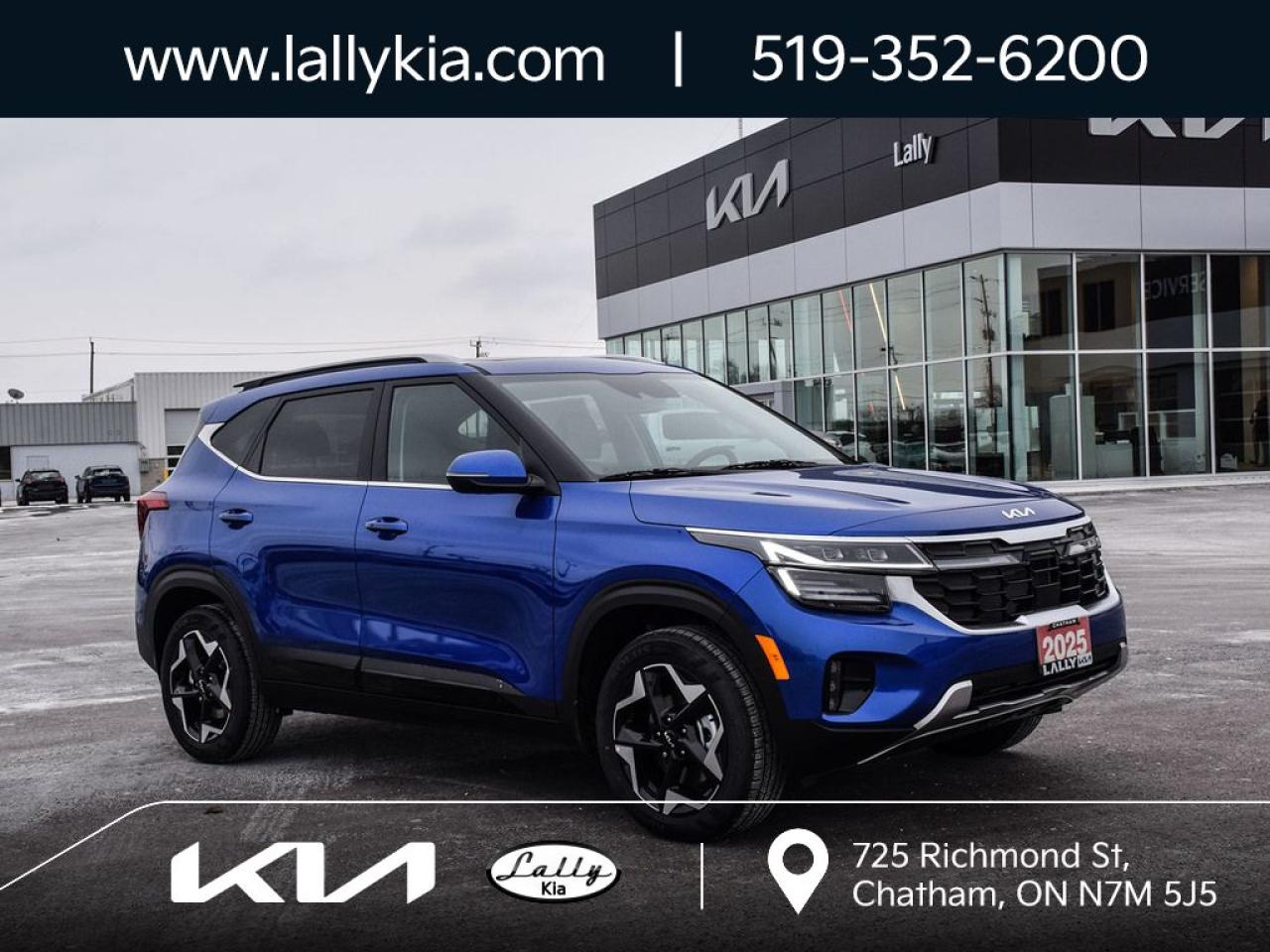 New 2025 Kia Seltos EX Premium AWD | PANORAMIC SUNROOF WITH POWER TILT AND SLIDE | 10.25-INCH TOUCHSCREEN INFOTAINMENT SYSTEM | NAVIGATION | APPLE CARPLAY, AND ANDROID AUTO | WIRELESS CHARGING PAD | PREMIUM SOFINO LEATHERETTE SEATS for sale in Chatham, ON