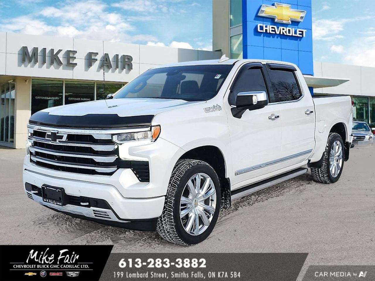 Used 2023 Chevrolet Silverado 1500 High Country power sunroof,heated front seats/outside mirrors/steering wheel,HD surround vision,bed view camera for sale in Smiths Falls, ON