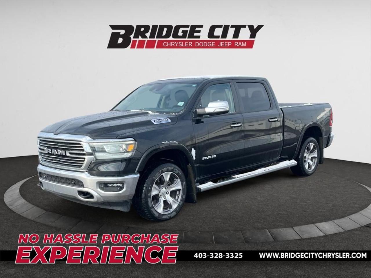 Used 2021 RAM 1500 Laramie Leather - Side Steps - 3.92 Rear Towing - Vented & Heated Seats - Panoramic Sunroof - 12