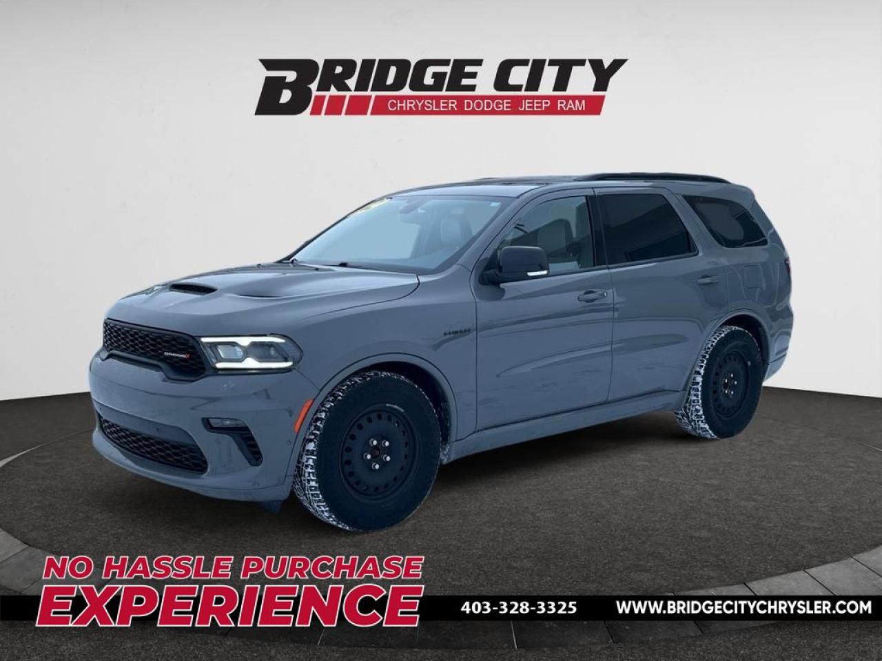 Used 2021 Dodge Durango R/T Factory Wheels Provided - Sunroof - 2nd Row Captain Chairs - Trailer Tow Pkg - Blacktop Pkg for sale in Lethbridge, AB