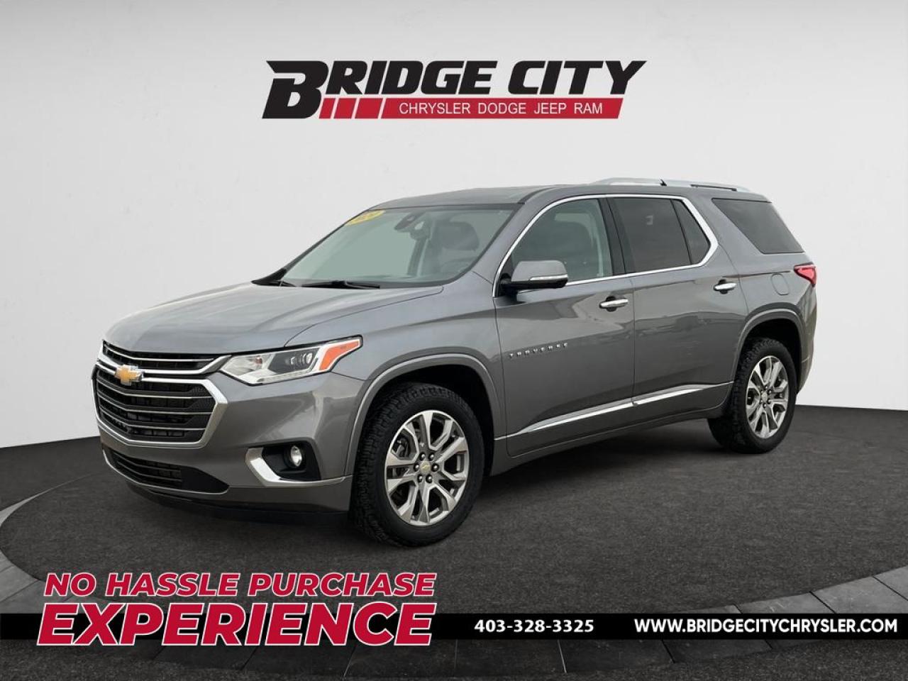 Used 2020 Chevrolet Traverse Premier Leather - Bose Sound - 2nd Row Captain Chairs - Dual Sunroof - Remote Start - Heated Seats for sale in Lethbridge, AB