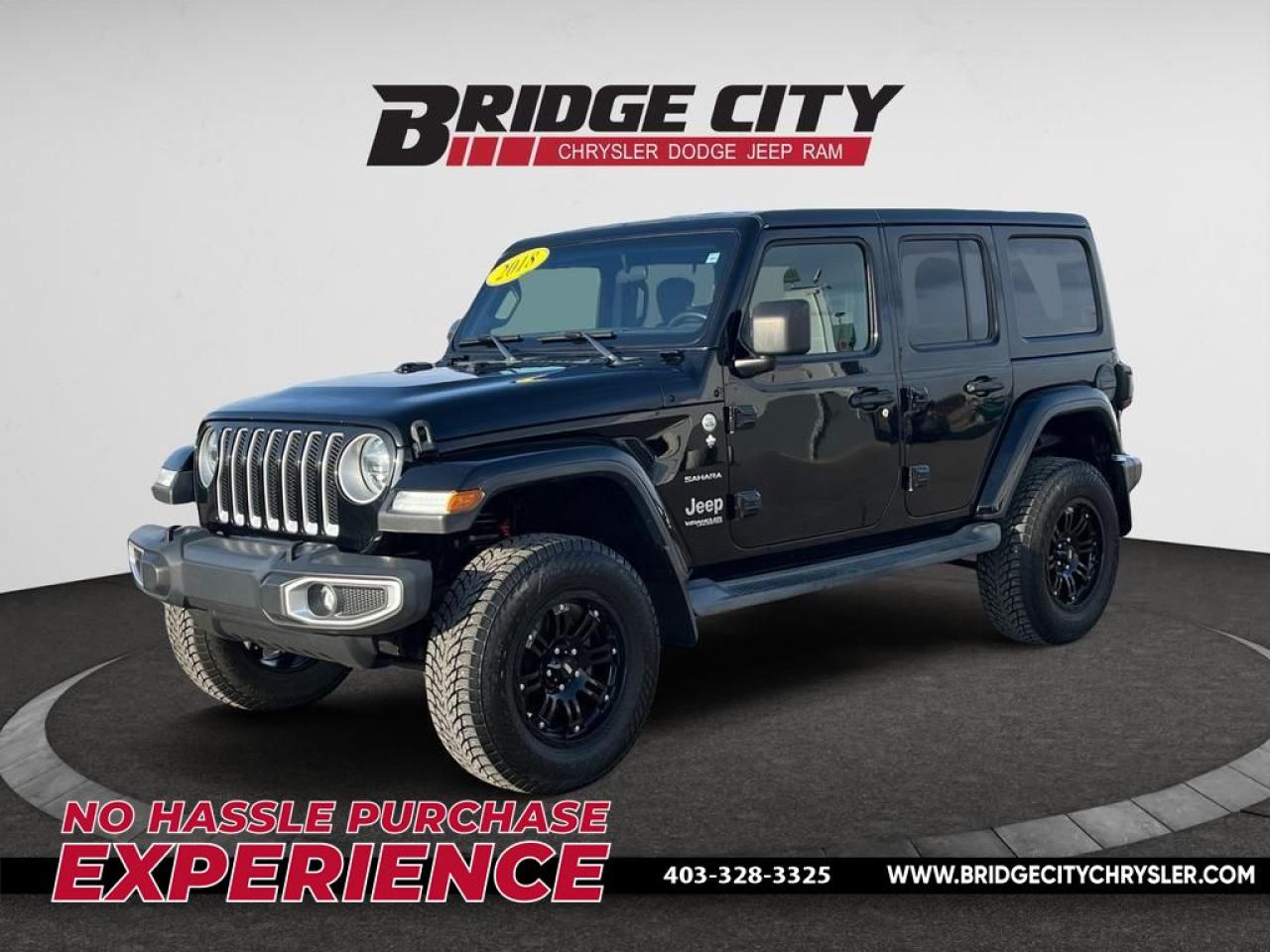 Used 2018 Jeep Wrangler Unlimited Sahara LED Lights - Automatic - 2.0 Turbo - Trailer Tow pkg - Side Steps for sale in Lethbridge, AB