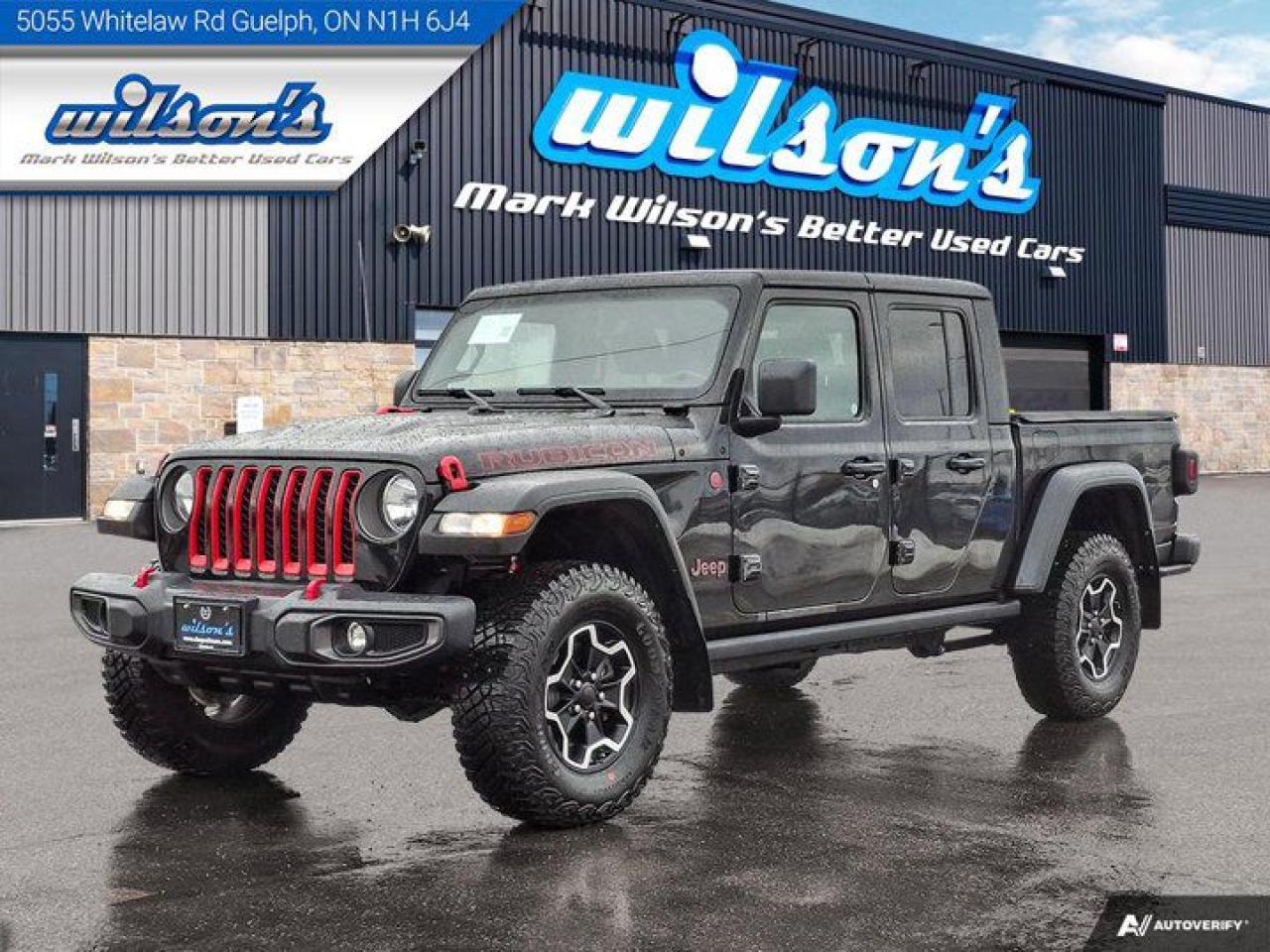 Used 2021 Jeep Gladiator Rubicon  | Leather | Tow Pkg | Heated Steering + Seats | Remote Start | Nav | Roll-Up Tonneau | for sale in Guelph, ON