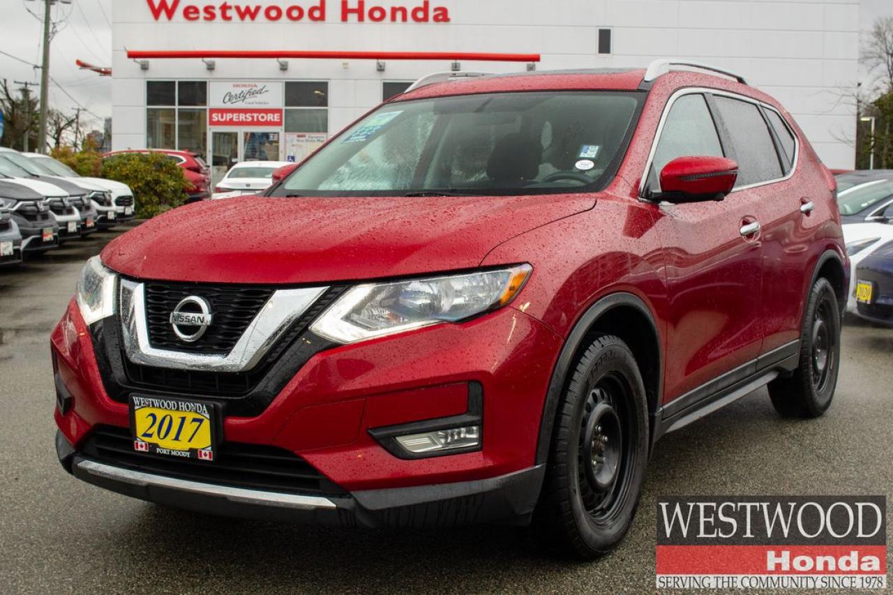 Recent Arrival! Odometer is 21232 kilometers below market average! Red 2017 Nissan Rogue 4D Sport Utility SV AWD CVT with Xtronic 2.5L 4-Cylinder DOHC 16VOne low hassle free pre negotiated price, AWD, Brake assist, Electronic Stability Control, Power driver seat.Westwood Hondas Buy Smart Standard program includes a thorough safety inspection, detailed Car Proof report that shows the history of the car youre buying, 1 year road hazard, 2 months 5000 km powertrain warranty and 6 months tire, brakes, battery, and bulbs. We give you a complete professional detail, full tank of gas and our best low price first which is based on live market pricing to guarantee you tremendous value and a non-stressful, no-haggle experience. And youll get 3 free months of Sirius radio where equipped! Buy your car from home.Just click build your deal to start the process. It is easy 7 day Exchange. $588 admin fee. Westwood Honda DL #31286.Reviews:  * Feature content value for the dollar, a smooth ride in most situations, plenty of safety features, and flexibility to spare were all noted by owners of this generation of Nissan Rogue. The seamless and fast-acting AWD system is appreciated by many drivers too, who say it provides plenty of confidence in inclement weather. Other feature content favourites included the high-end stereo system and push-button start. Source: autoTRADER.ca