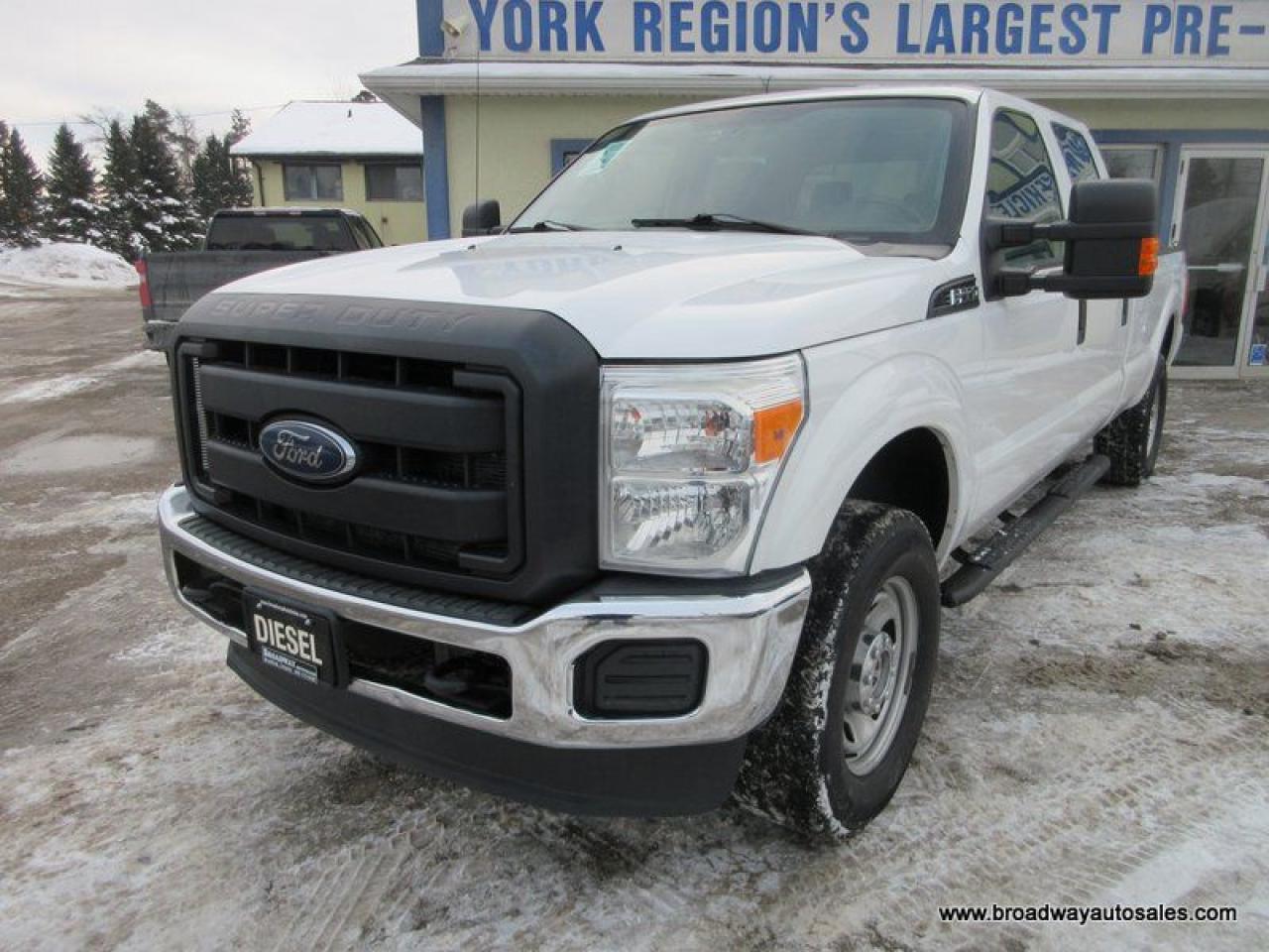 Used 2016 Ford F-350 1-TON XL-SUPER-DUTY-MODEL 6 PASSENGER 6.7L - DIESEL.. 4X4.. CREW-CAB.. 8-FOOT-BOX.. TRAILER BRAKE.. CD/AUX/USB INPUT.. KEYLESS ENTRY.. for sale in Bradford, ON