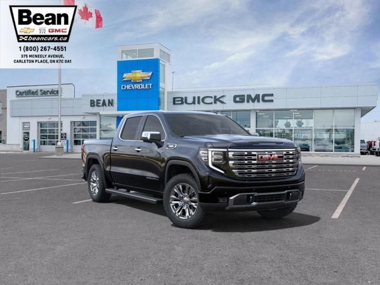 New 2025 GMC Sierra 1500 Denali DURAMAX 3.0L WITH REMOTE START/ENTRY, SUNROOF, HEATED SEATS, HEATED STEERING WHEEL, VENTILATED SEATS, APPLE CARPLAY AND ANDROID AUTO for sale in Carleton Place, ON