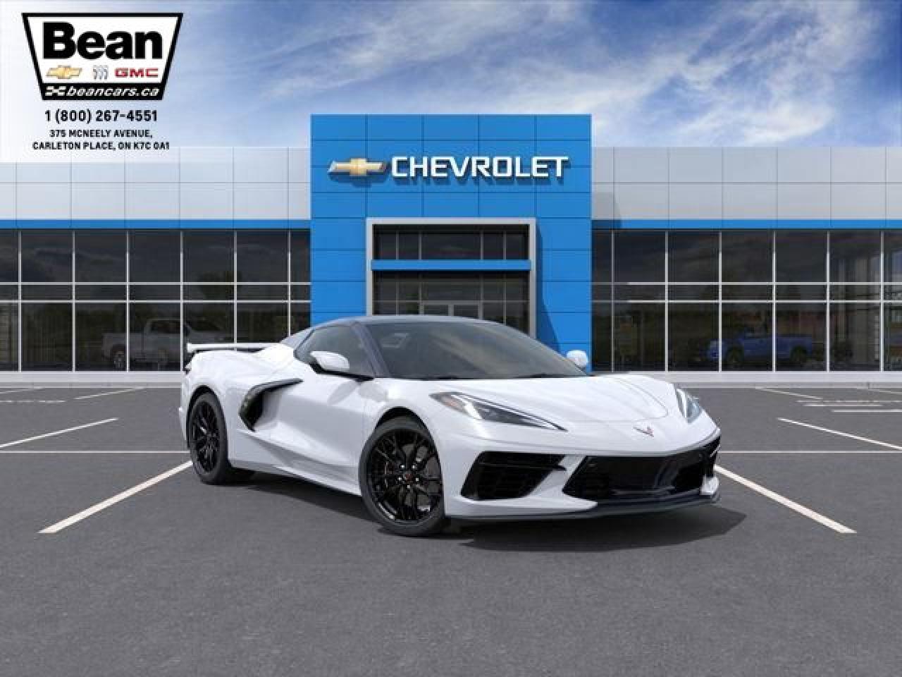 New 2025 Chevrolet Corvette Stingray 6.2L V8 WITH REMOTE START/ENTRY, HEATED/VENTILATED SEATS, HEATED STEERING WHEEL, GT BUCKET SEATS, HD REAR VISION CAMERA, BOSE AUDIO, APPLE CARPLAY AND ANDROID AUTO, Z51 PERFORMANCE PACKAGE for sale in Carleton Place, ON