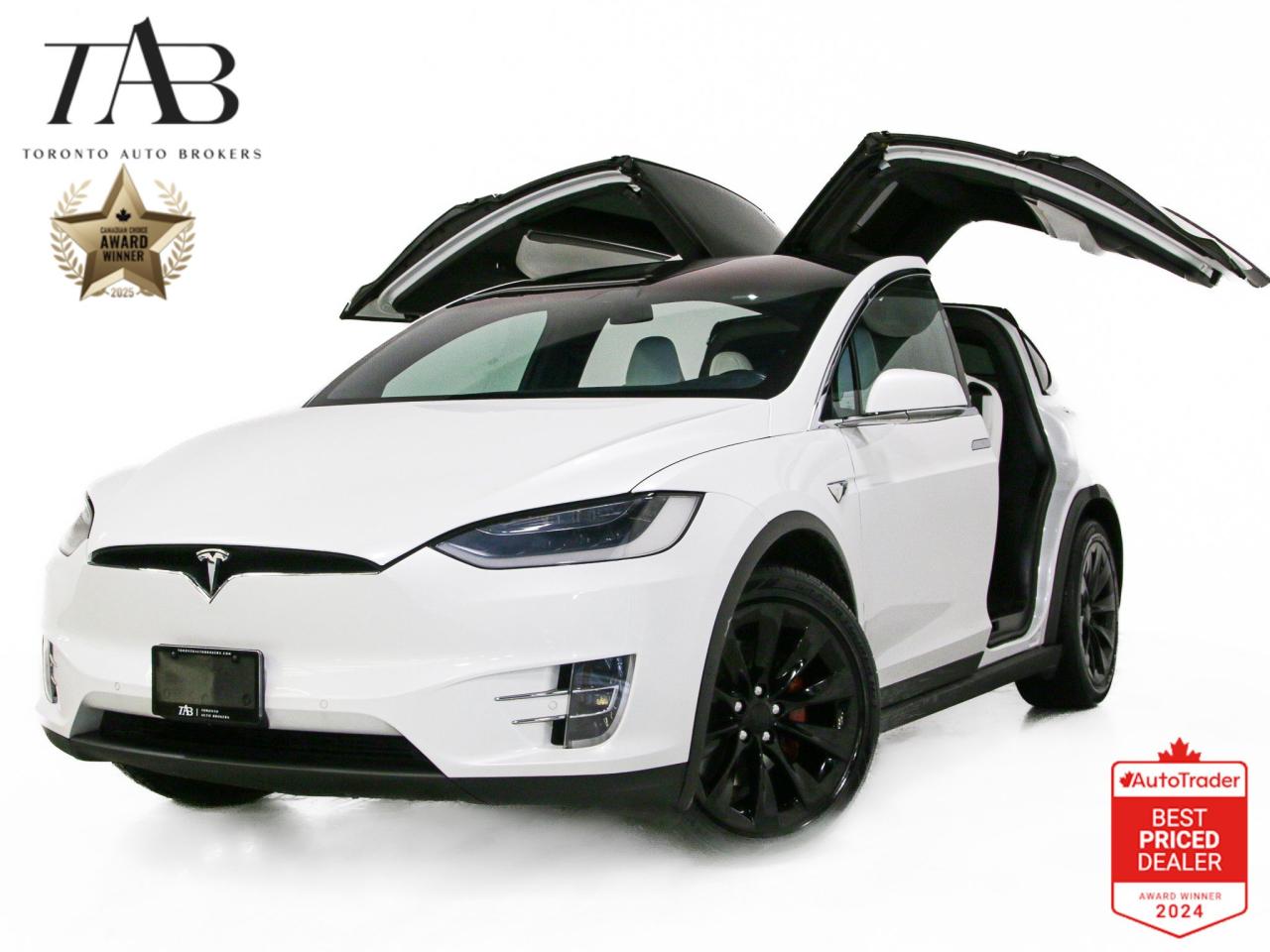 This beautiful 2017 Tesla Model X is a local Ontario vehicle. With enhanced features like Autopilot, all-wheel drive, and a spacious interior with falcon-wing doors, this electric SUV is as practical as it is stylish.

Key features Include:

Dual Front Air Conditioning Zones
Front Automatic Emergency Braking
Electronic Suspension Control
Front Recording Dash Camera
Heated Driver Seat
Heated Passenger Seat
Homelink - Garage Door Opener Universal Remote
Lane Deviation Sensors
LED Daytime Running Lights
LED Headlights
Tesla Electric Motor Charger Connector
Tesla App Smart Device App Compatibility
Regenerative Braking System
Front Parking Sensors
Push-Button Start
Fixed Glass Rear Moonroof / Sunroof
Proximity Entry System Multi-Function Remote
Multi-Function Display


NOW OFFERING 3 MONTH DEFERRED FINANCING PAYMENTS ON APPROVED CREDIT. 

WE OFFER THE BEST FINANCE RATES, AND DONT CHARGE ANY FINANCING FEE

 Looking for a top-rated pre-owned luxury car dealership in the GTA? Look no further than Toronto Auto Brokers (TAB)! Were proud to have won multiple awards, including the 2024 AutoTrader Best Priced Dealer, the 2024 CarGurus Award, the 2025 Top Choice Award, the 2025 Canadian Choice Award, the 2024 Three Best Rated Dealer Award, and many more!

With 30 years of experience serving the Greater Toronto Area, TAB is a respected and trusted name in the pre-owned luxury car industry. Our 30,000 sq.Ft indoor showroom is home to a wide range of luxury vehicles from top brands like BMW, Mercedes-Benz, Audi, Porsche, Land Rover, Jaguar, Aston Martin, Bentley, Maserati, and more. And we dont just serve the GTA, were proud to offer our services to all cities in Canada, including Vancouver, Montreal, Calgary, Edmonton, Winnipeg, Saskatchewan, Halifax, and more.

At TAB, were committed to providing a no-pressure environment and honest work ethics. As a family-owned and operated business, we treat every customer like family and ensure that every interaction is a positive one. Come experience the TAB Lifestyle at its truest form, luxury car buying has never been more enjoyable and exciting!

We offer a variety of services to make your purchase experience as easy and stress-free as possible. From competitive and simple financing and leasing options to extended warranties, aftermarket services, and full history reports on every vehicle, we have everything you need to make an informed decision. We welcome every trade, even if youre just looking to sell your car without buying, and when it comes to financing or leasing, we offer same day approvals, with access to over 50 lenders, including all of the banks in Canada. Feel free to check out your own Equifax credit score without affecting your credit score, simply click on the Equifax tab above and see if you qualify.

So if youre looking for a luxury pre-owned car dealership in Toronto, look no further than TAB! We proudly serve the GTA, including Toronto, Etobicoke, Woodbridge, North York, York Region, Vaughan, Thornhill, Richmond Hill, Mississauga, Scarborough, Markham, Oshawa, Peteborough, Hamilton, Newmarket, Orangeville, Aurora, Brantford, Barrie, Kitchener, Niagara Falls, Oakville, Cambridge, Kitchener, Waterloo, Guelph, London, Windsor, Orillia, Pickering, Ajax, Whitby, Durham, Cobourg, Belleville, Kingston, Ottawa, Montreal, Vancouver, Winnipeg, Calgary, Edmonton, Regina, Halifax, and more.

Call us today or visit our website to learn more about our inventory and services. And remember, all prices exclude applicable taxes and licensing, and vehicles can be certified at an additional cost of $799.