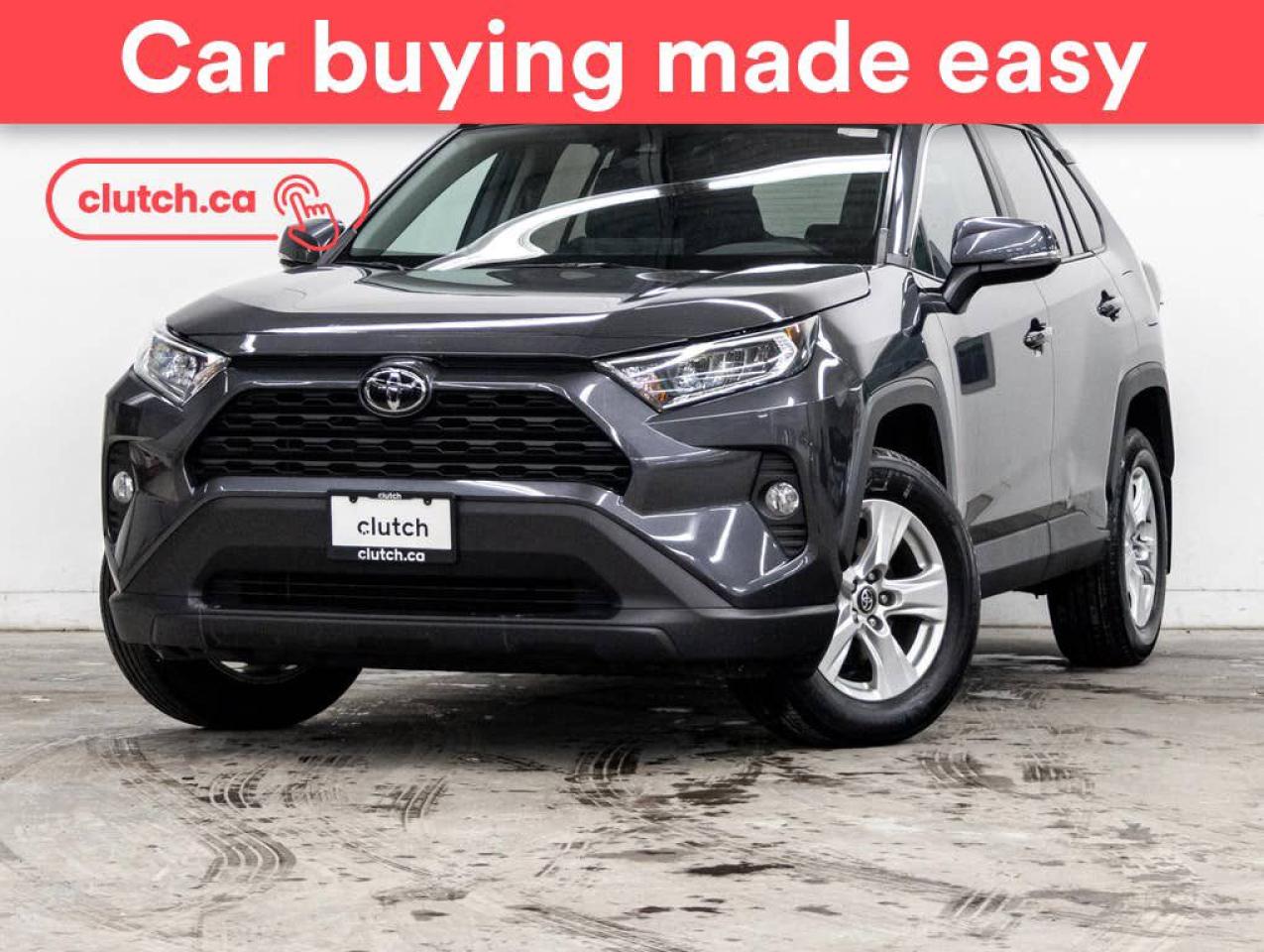 NO ACCIDENTS / CLEAN CARFAX / 1 OWNER / Power Moonroof   , Push Button Start  , USB Ports   and more!<br> <br>Clutch is the largest online used car retailer in Canada, delivering a seamless, hassle-free car-buying experience to drivers everywhere. Shop hundreds of used cars online, get the right one delivered to your door, and enjoy peace of mind with our optional 10-Day Money-Back Guarantee. How sweet is that? To learn more, visit clutch.ca.<br> <br>The top features for this 2019 Toyota RAV4 include:<br> <br>Power Moonroof<br>Push Button Start<br>USB Ports<br>Power Drivers Seat<br>Dual Zone A/C<br>12V Outlets<br>Steering Wheel Mounted Controls<br>Power Side Mirrors<br> <br>Seamless home delivery - Delivery to your door in a matter of days. Available on select packages.<br> <br>Try it out for 10 days - If you do not like it, we will take it back. Available on select packages. <br> <br>Quality assured - All cars go through our rigorous 210-point inspection and reconditioning process.<br> <br>Peace of mind - Optional 3-month Standard Warranty, with additional warranty options available.<br> <br>Haggle-free - No haggling or hard sells.<br> <br>100% Transparency - Full inspection reports on every car, including high-res photography and a free Carfax report.<br> <br>Listed price is for cash purchase only and does not include taxes, Shipping Fees (if applicable), Delivery Fees (if applicable), government licensing fees. 10-day Money Back Guarantee, 3-month Standard Warranty, and home delivery are available with select packages.<br> <br>Previous Provincial Registrations:<br>Quebec<br> <br>Stock # 44656